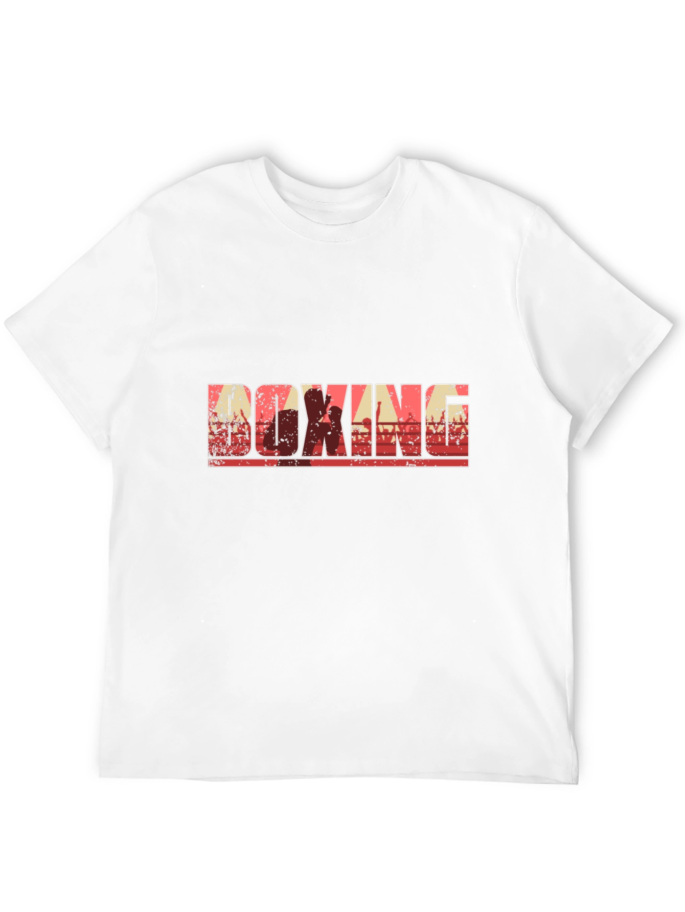 Boxing Graphic Print Crew Neck T-Shirt