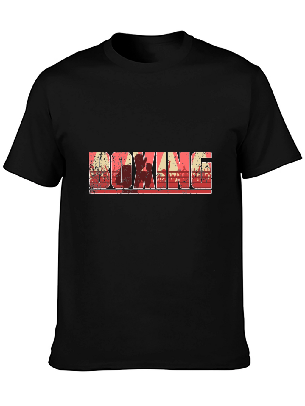 Boxing Graphic Print Crew Neck T-Shirt