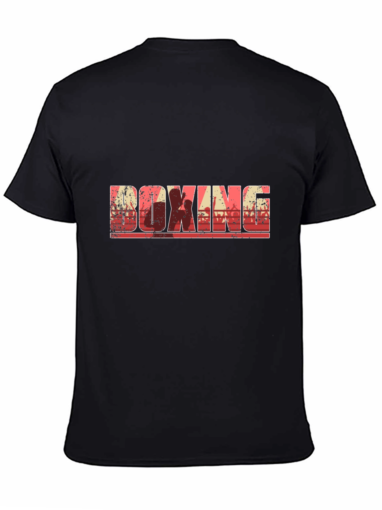 Boxing Graphic Print Crew Neck T-Shirt