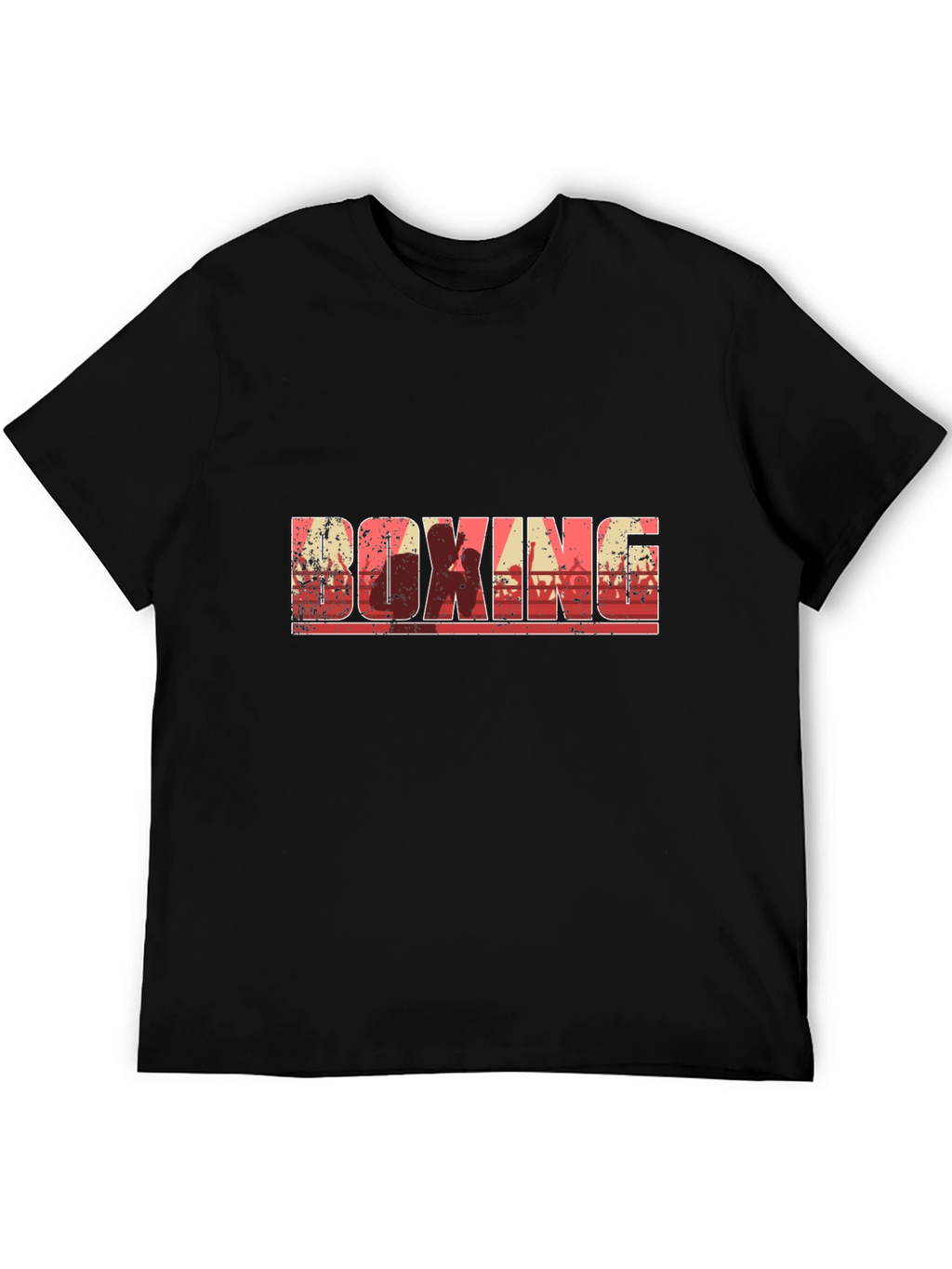 Boxing Graphic Print Crew Neck T-Shirt