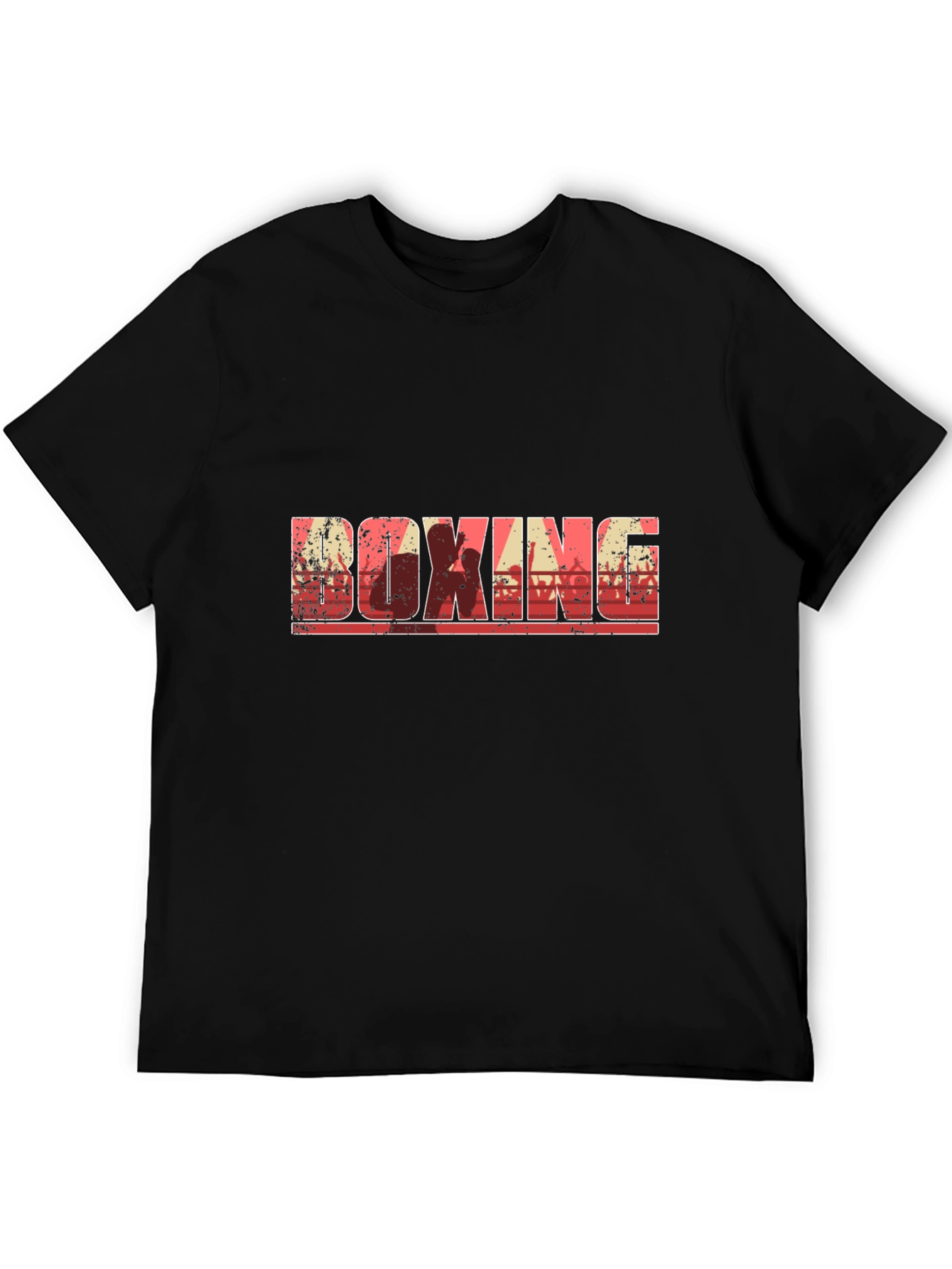 Boxing Graphic Print Crew Neck T-Shirt
