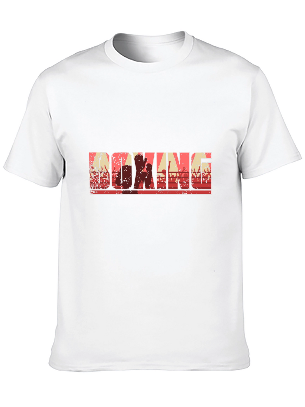 Boxing Graphic Print Crew Neck T-Shirt