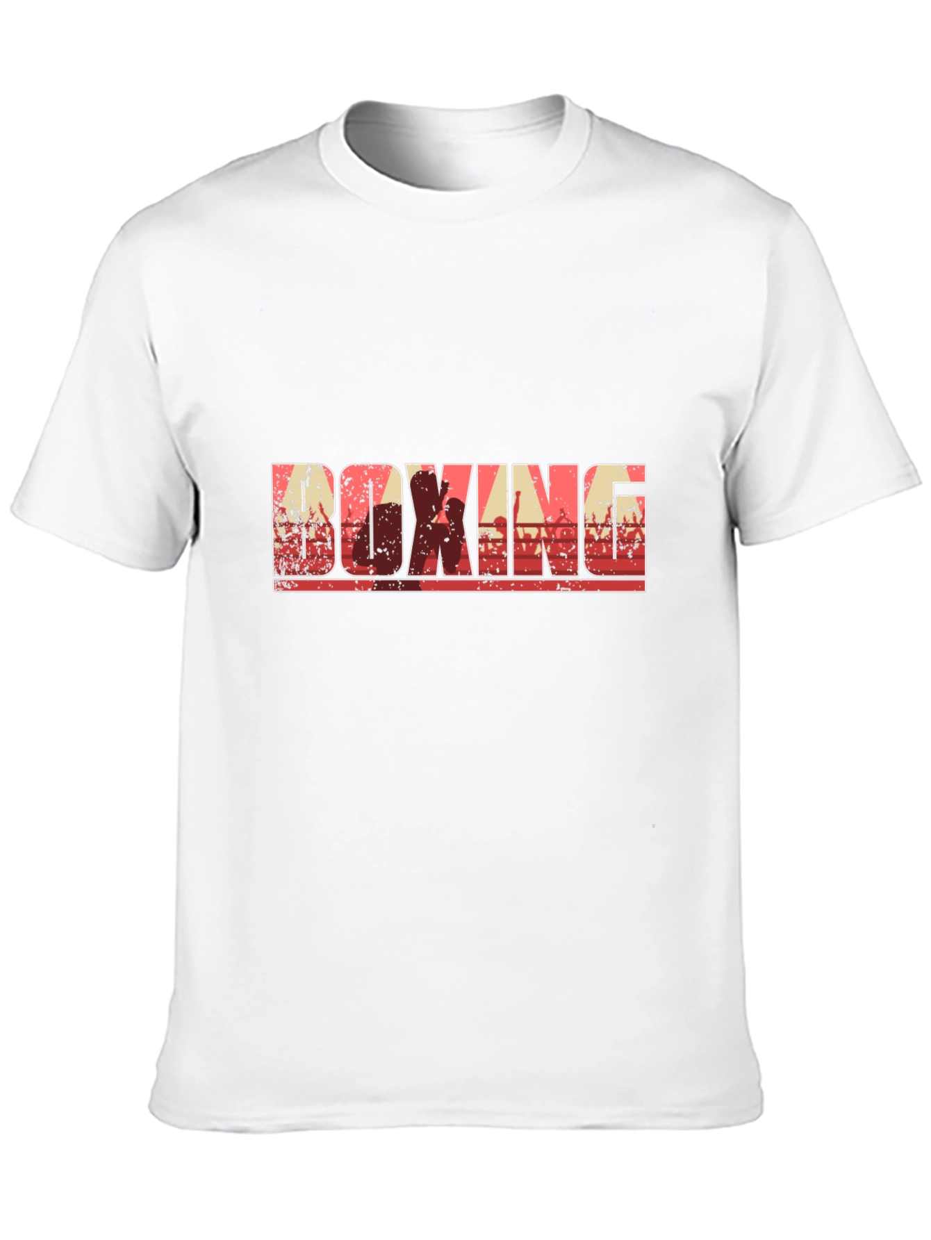 Boxing Graphic Print Crew Neck T-Shirt