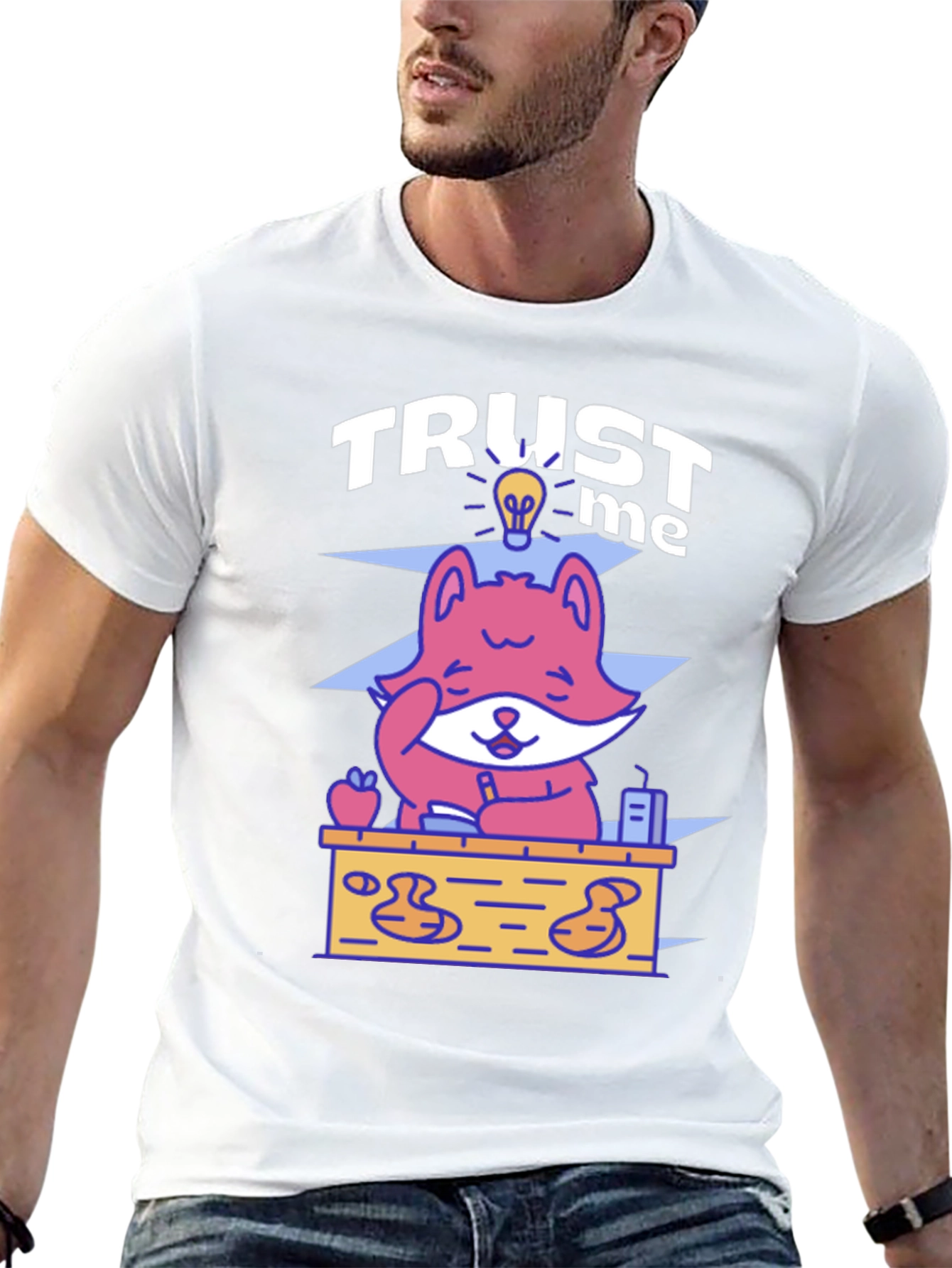 Trust Me Fox Graphic Tee - Unisex Crewneck T-Shirt