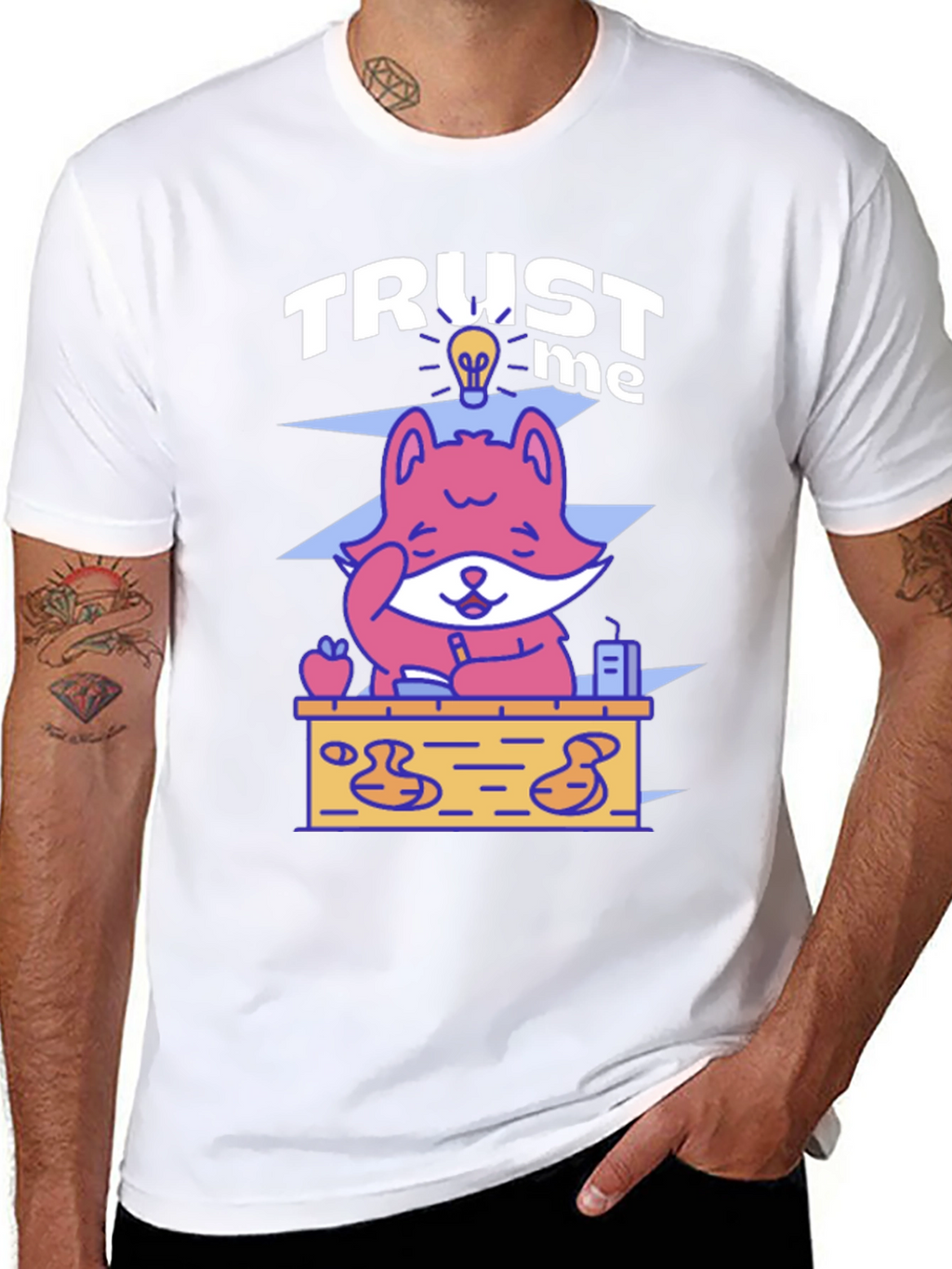 Trust Me Fox Graphic Tee - Unisex Crewneck T-Shirt