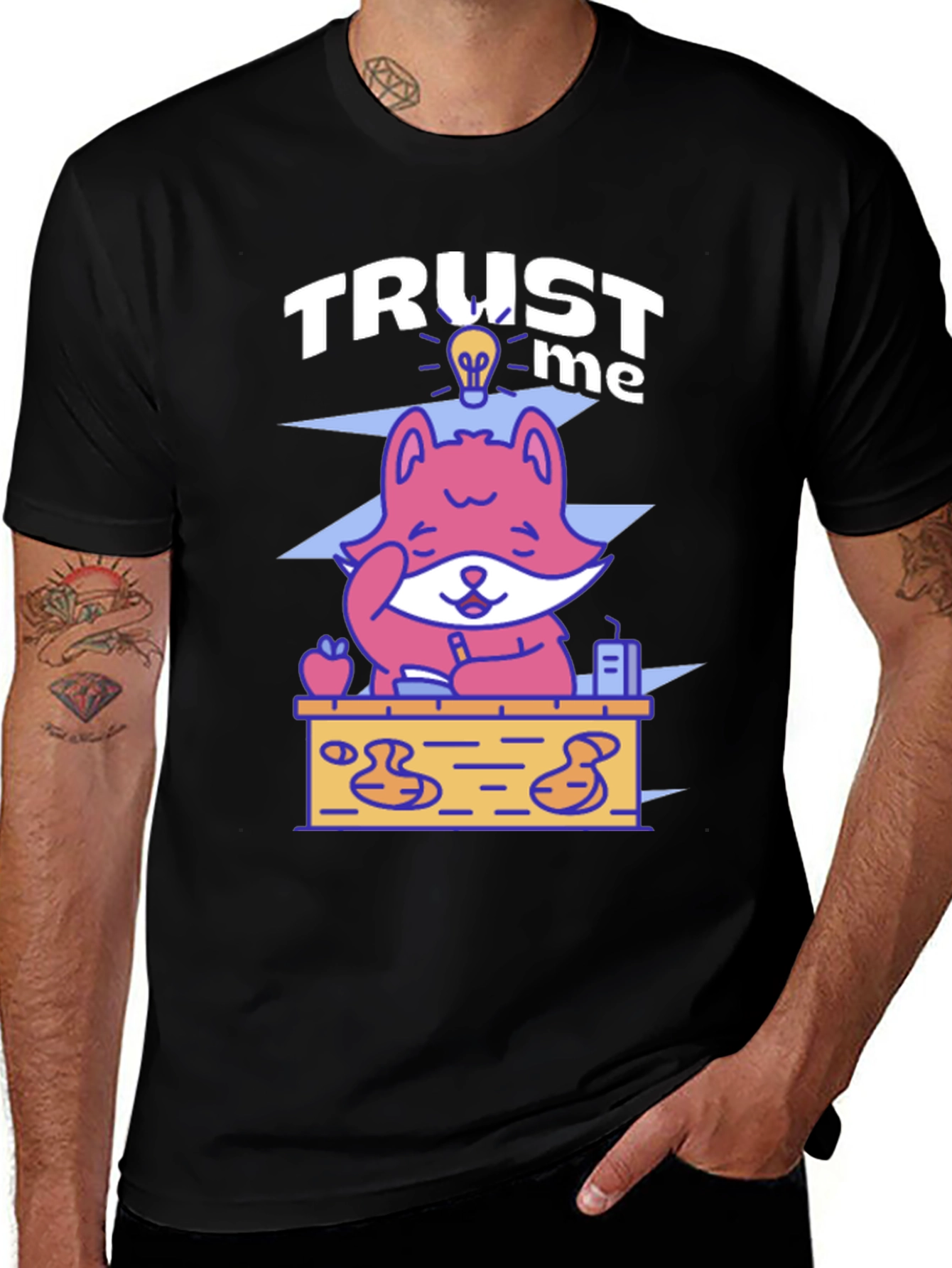 Trust Me Fox Graphic Tee - Unisex Crewneck T-Shirt