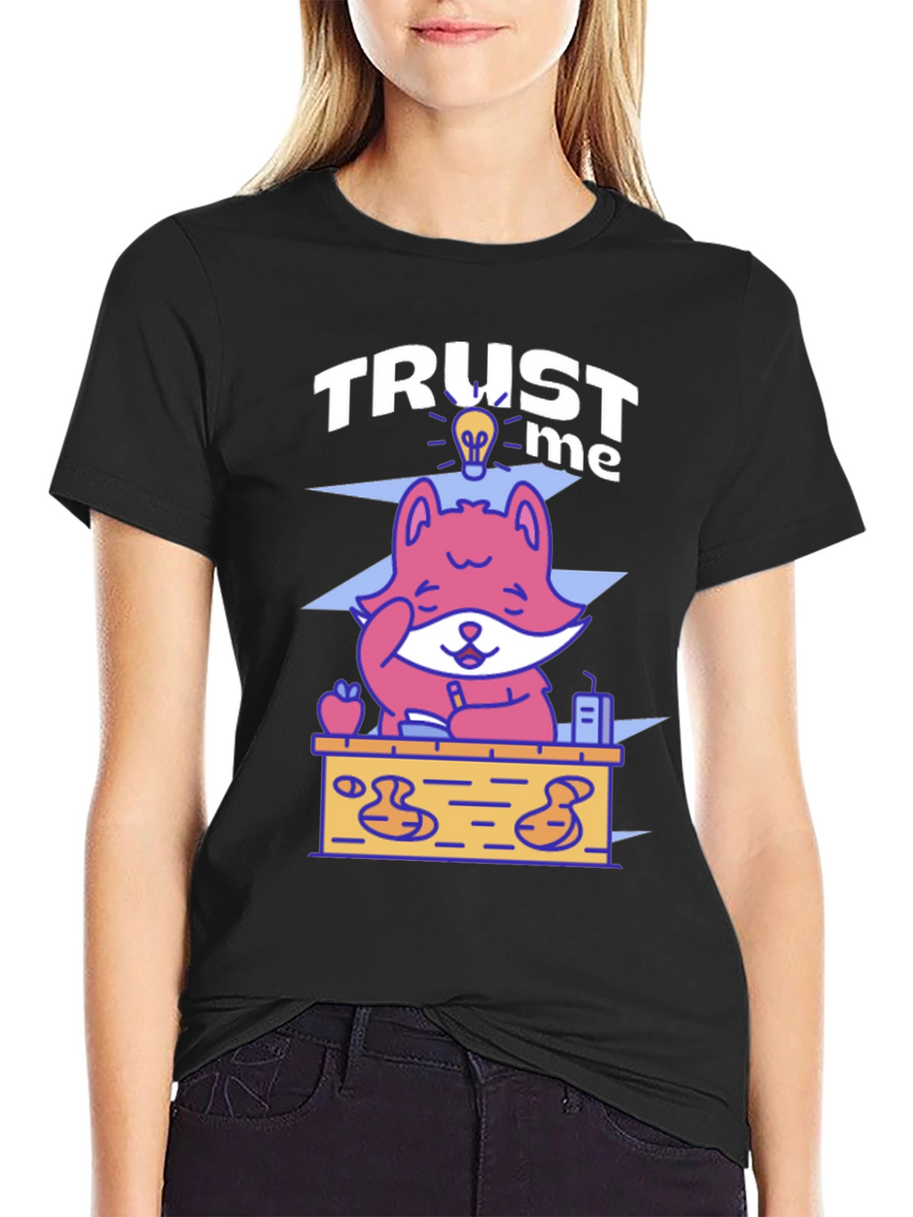 Trust Me Fox Graphic Tee - Unisex Crewneck T-Shirt