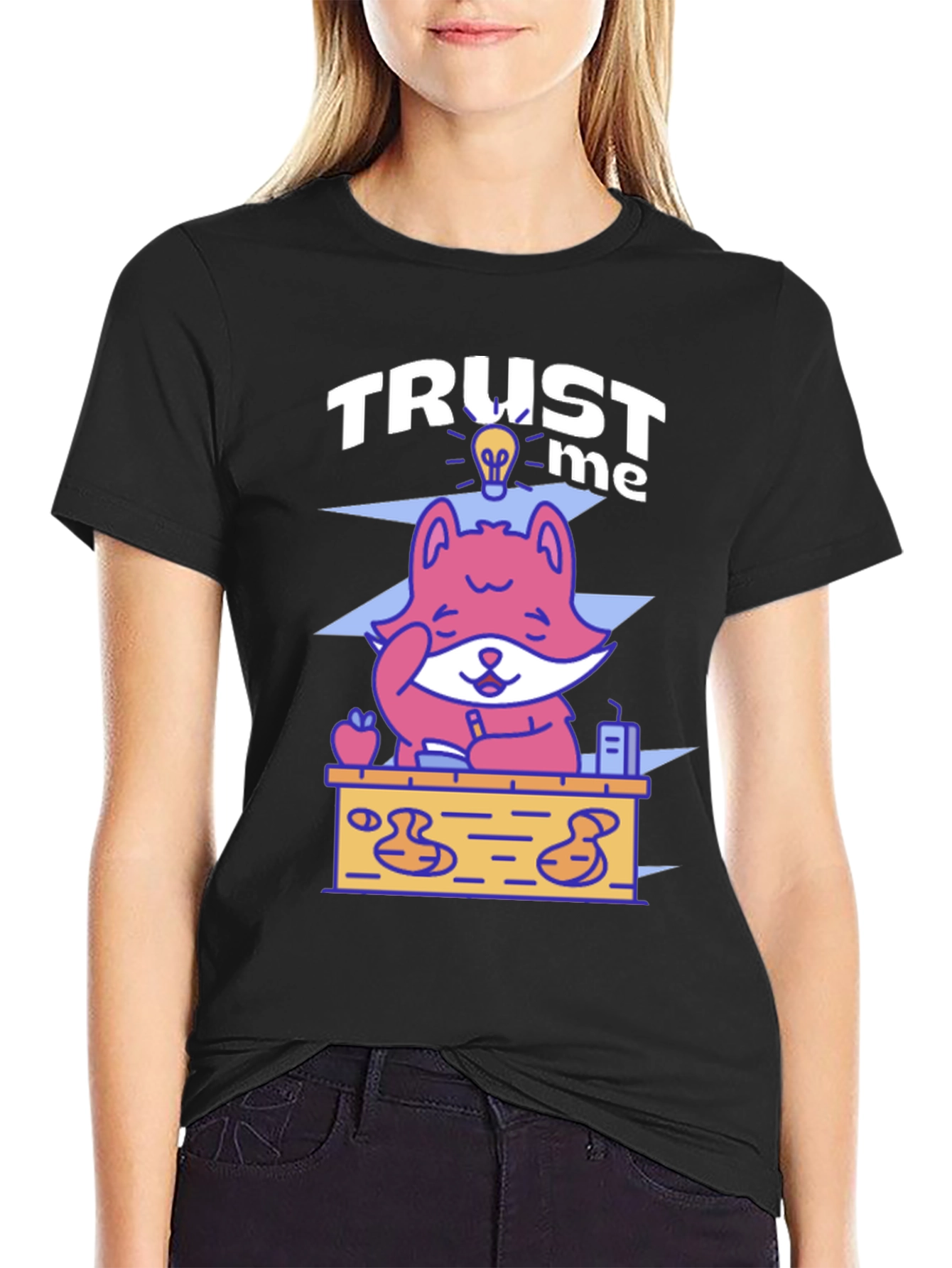 Trust Me Fox Graphic Tee - Unisex Crewneck T-Shirt
