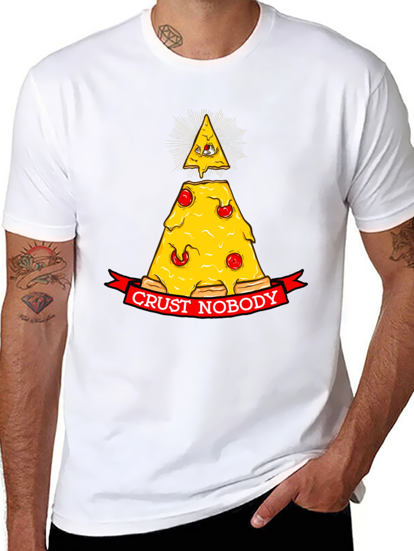 Crust Nobody Pizza Slice Graphic Tee
