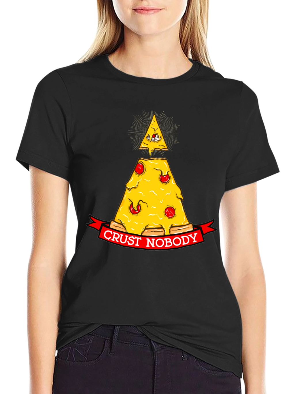 Crust Nobody Pizza Slice Graphic Tee