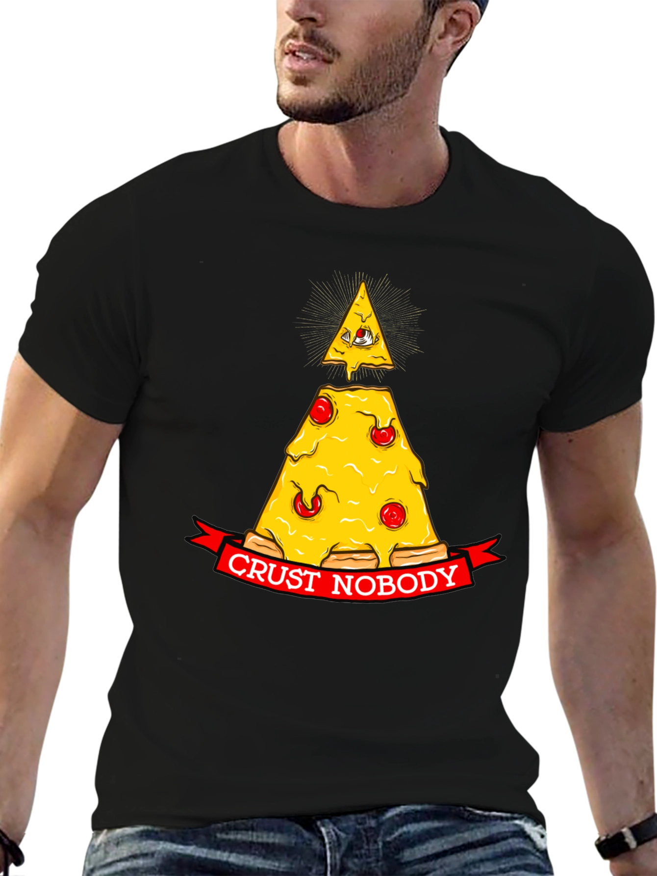 Crust Nobody Pizza Slice Graphic Tee