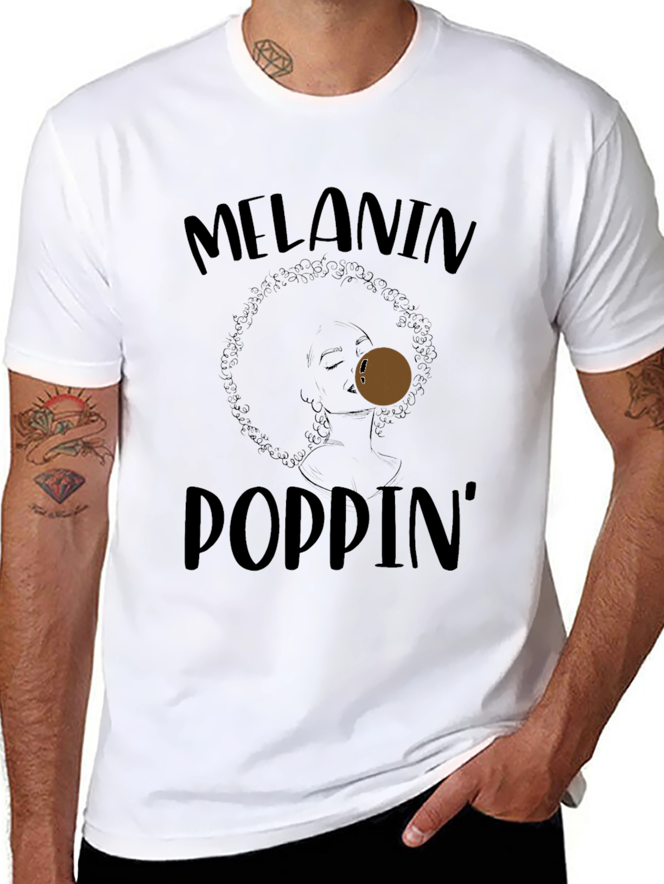 Melanin Poppin Graphic T-Shirt