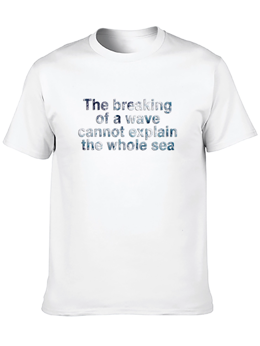 Ocean Wave Quote Black T-Shirt