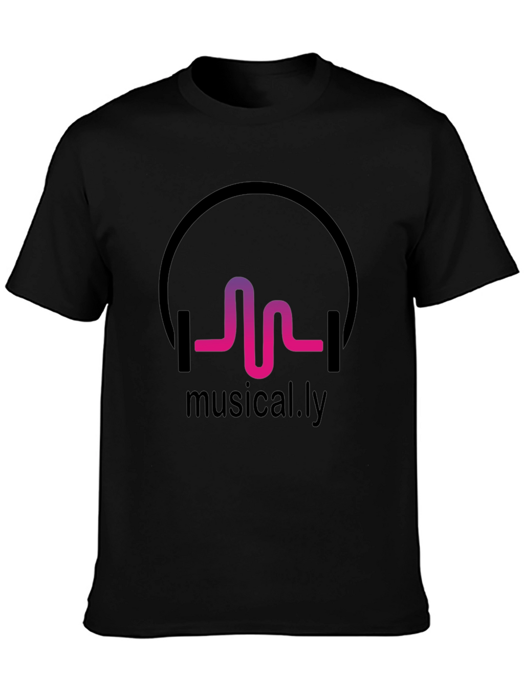 Musical.ly Black Graphic Tee