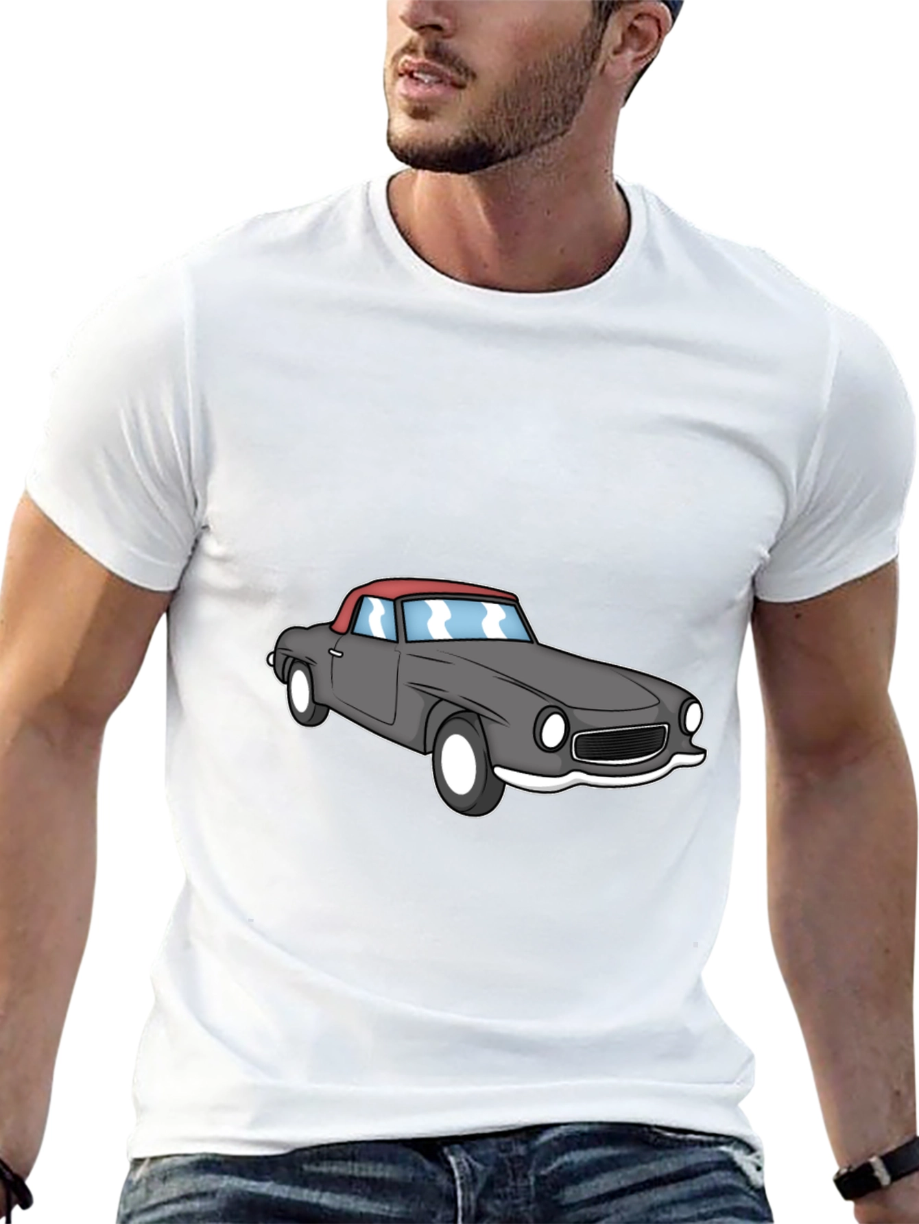Classic Car Graphic Tee - Mens Black T-Shirt