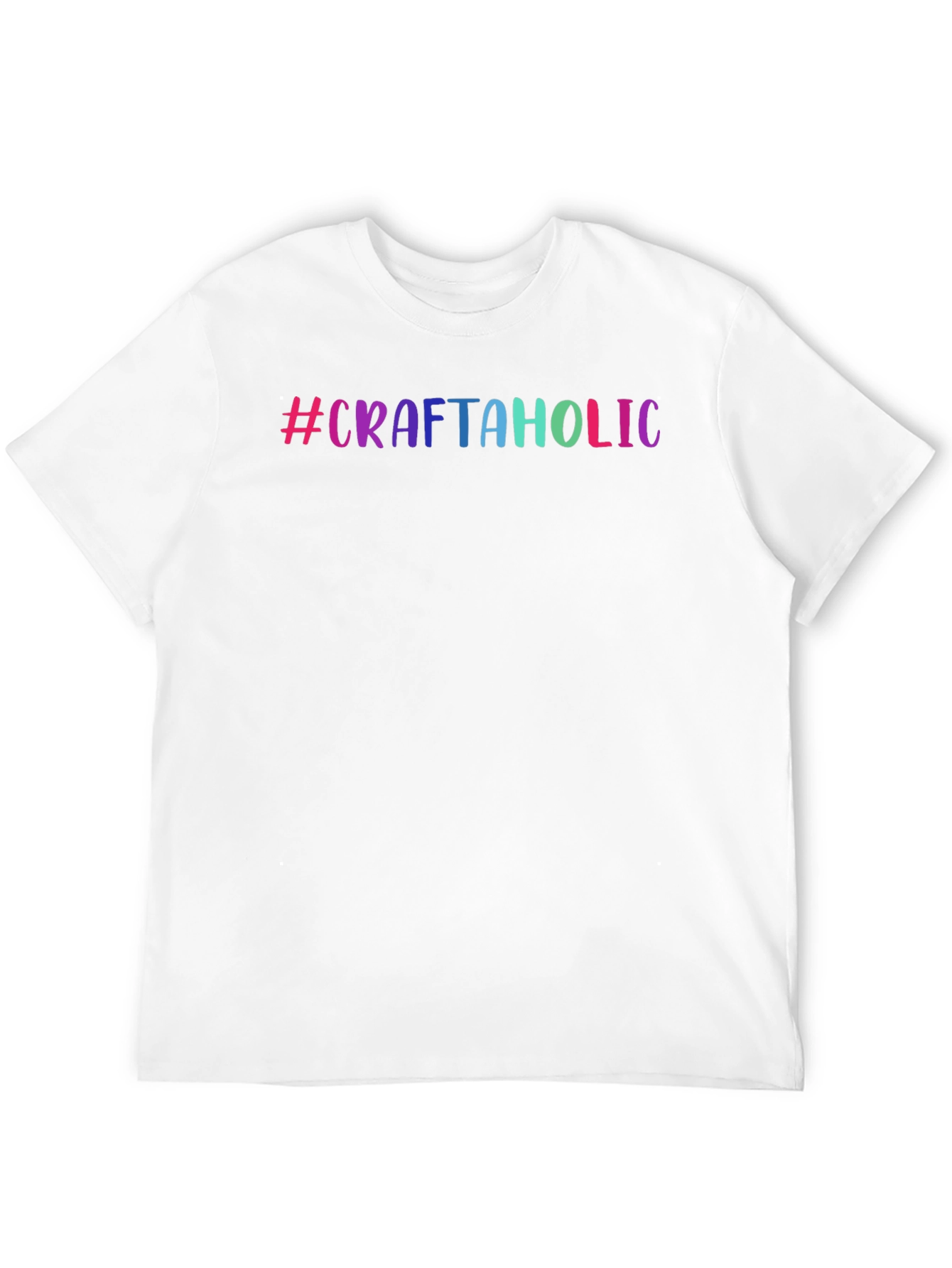 #Craftaholic Unisex Black T-Shirt - Arts & Crafts Lover Tee