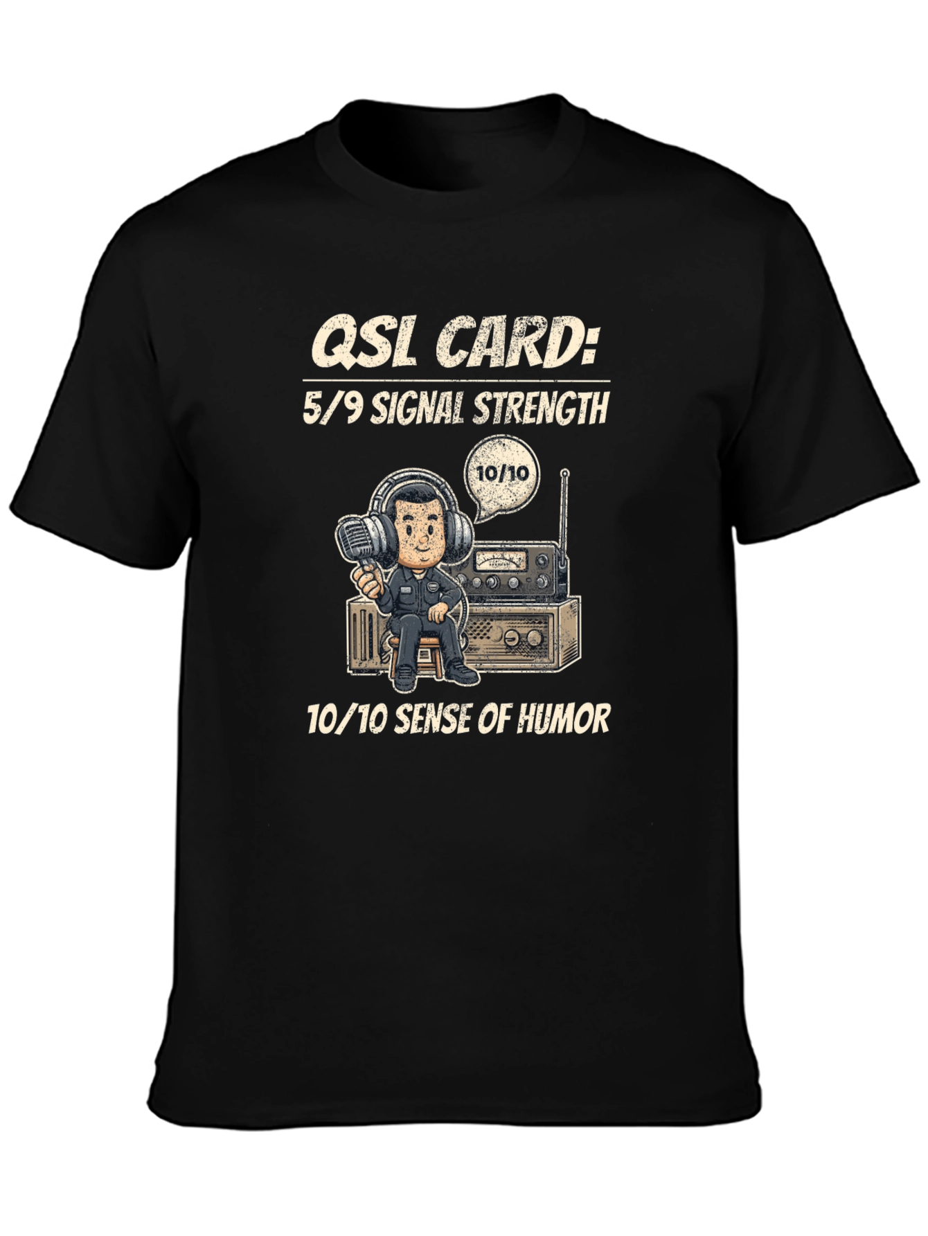 QSL Card Ham Radio T-Shirt 5/9 Signal Strength
