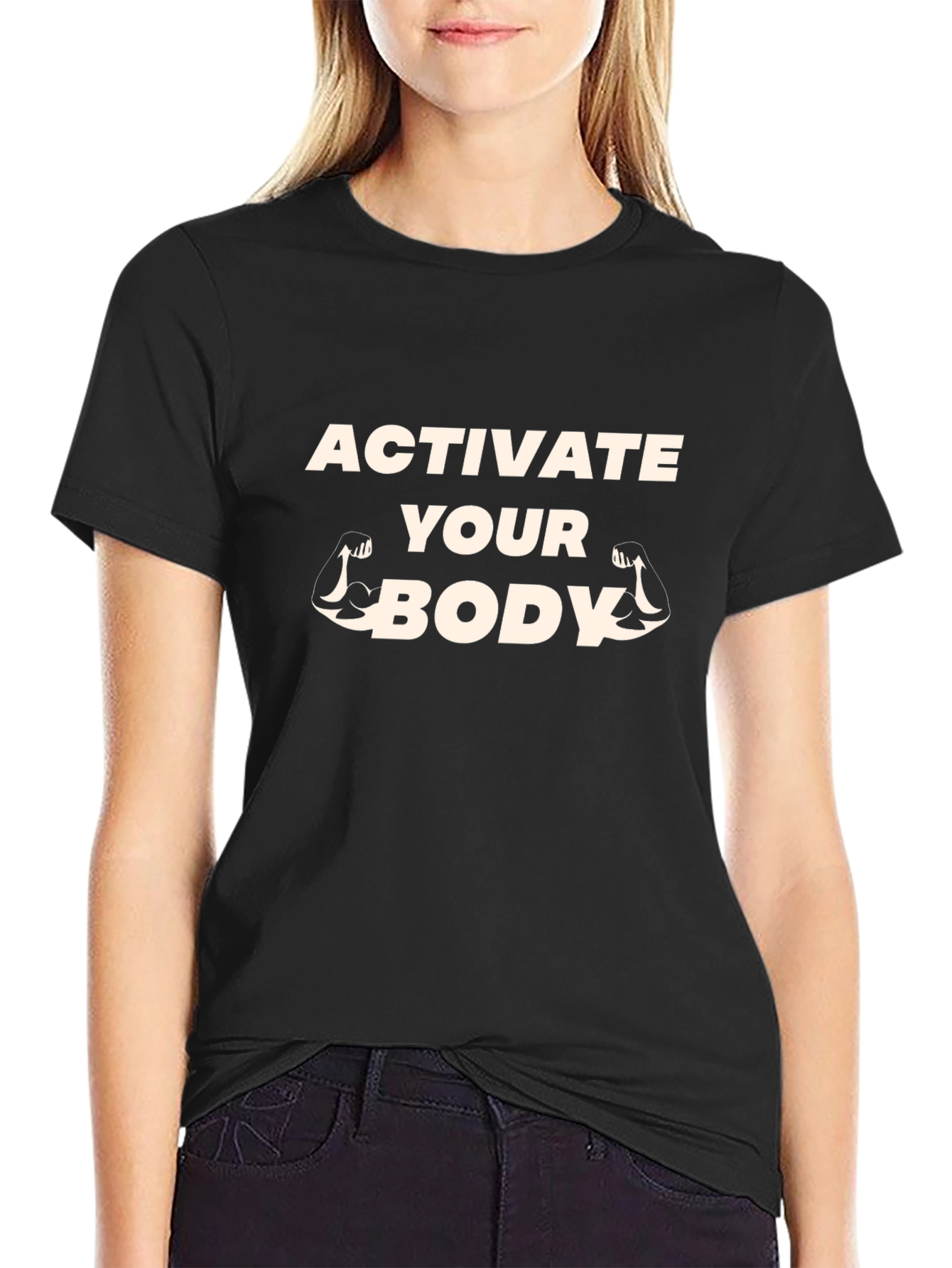 Activate Your Body Black Graphic Tee