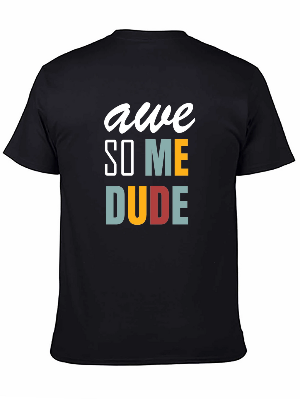 Awesome Dude Graphic Tee - Mens Black T-Shirt