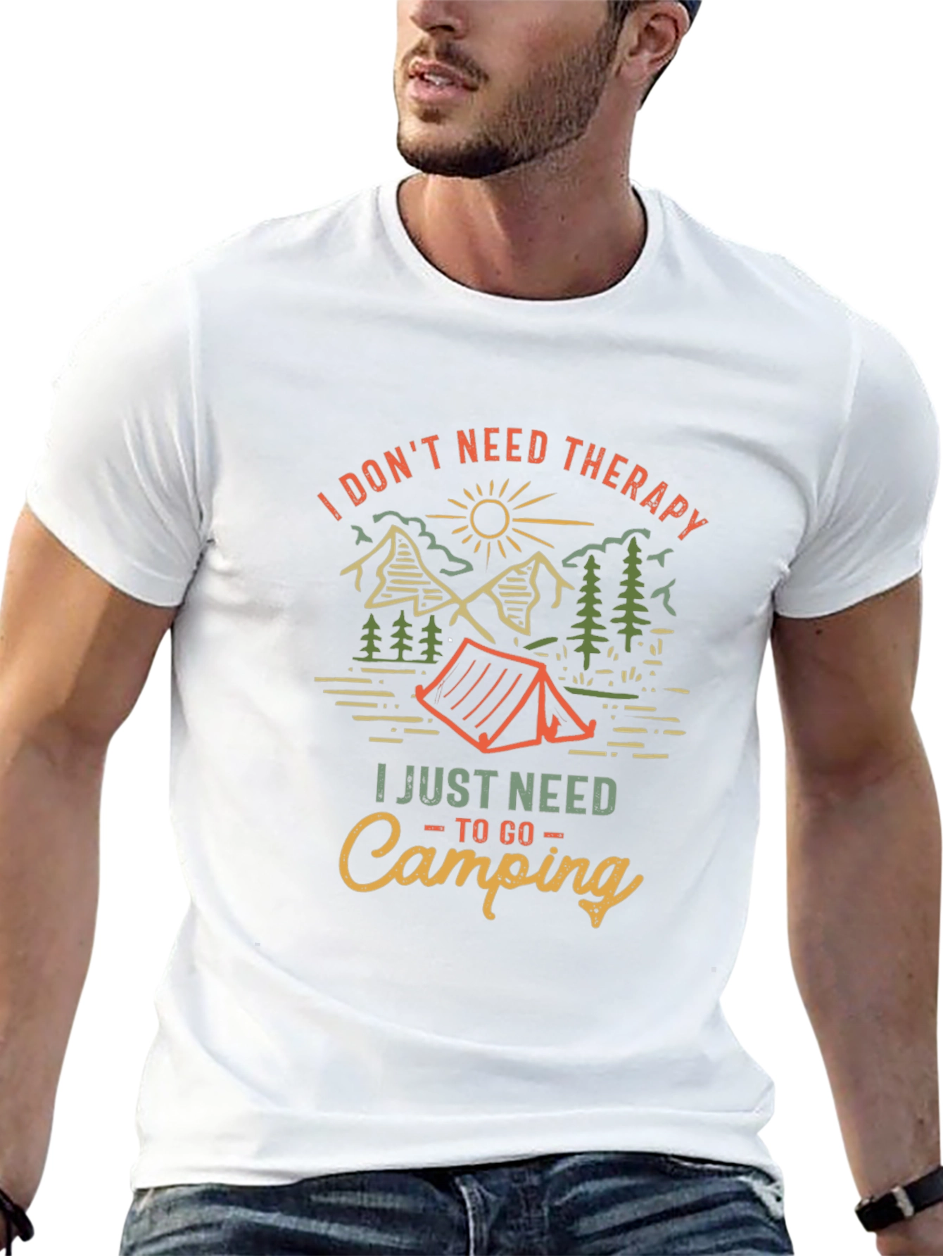 Camping Therapy Graphic Tee