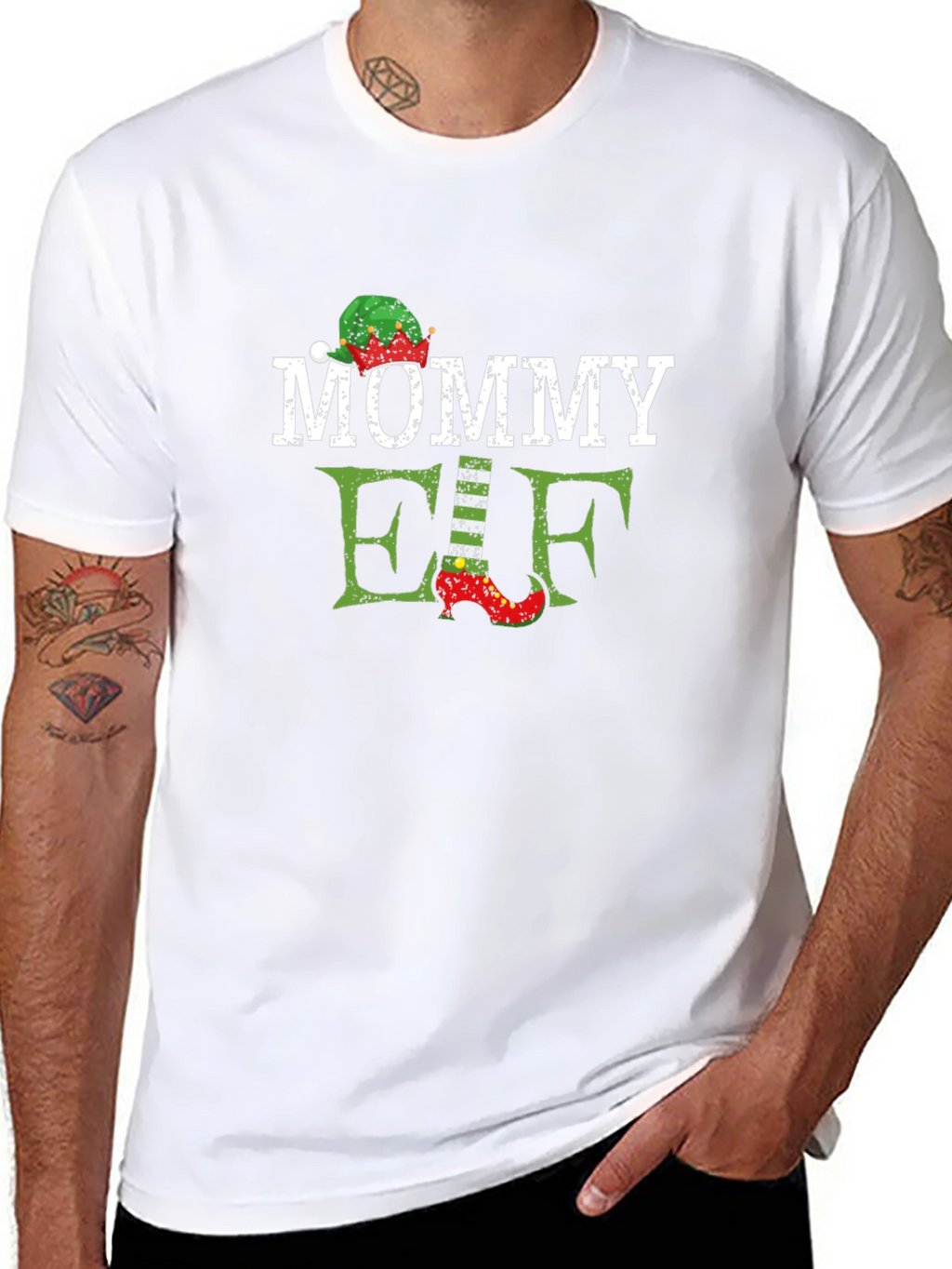 Mommy Elf Christmas Holiday T-Shirt