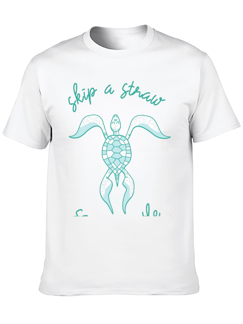 Skip A Straw Turtle Graphic Tee - Eco Friendly