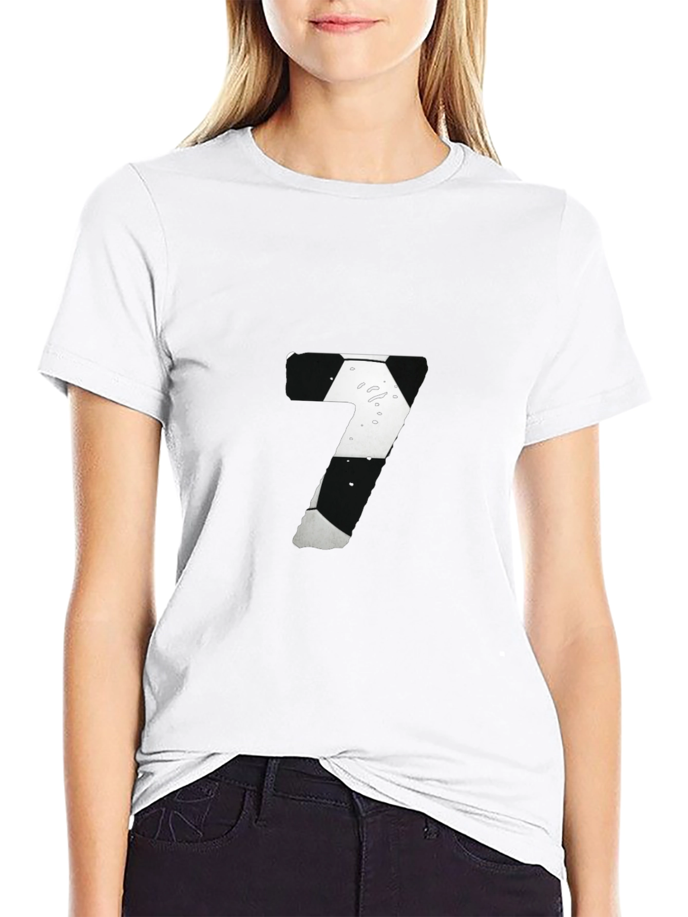 Number 7 Graphic Tee - Black