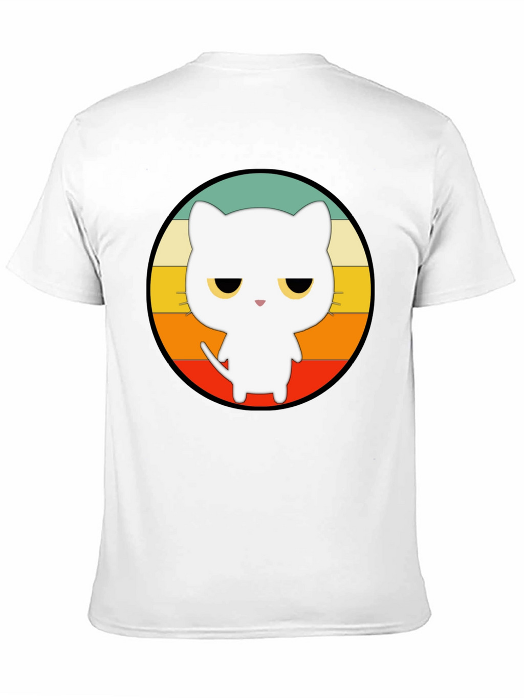 Retro Cat Graphic T-Shirt - Unisex Black Tee