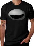 Funny Minimalist Face Black Graphic Tee
