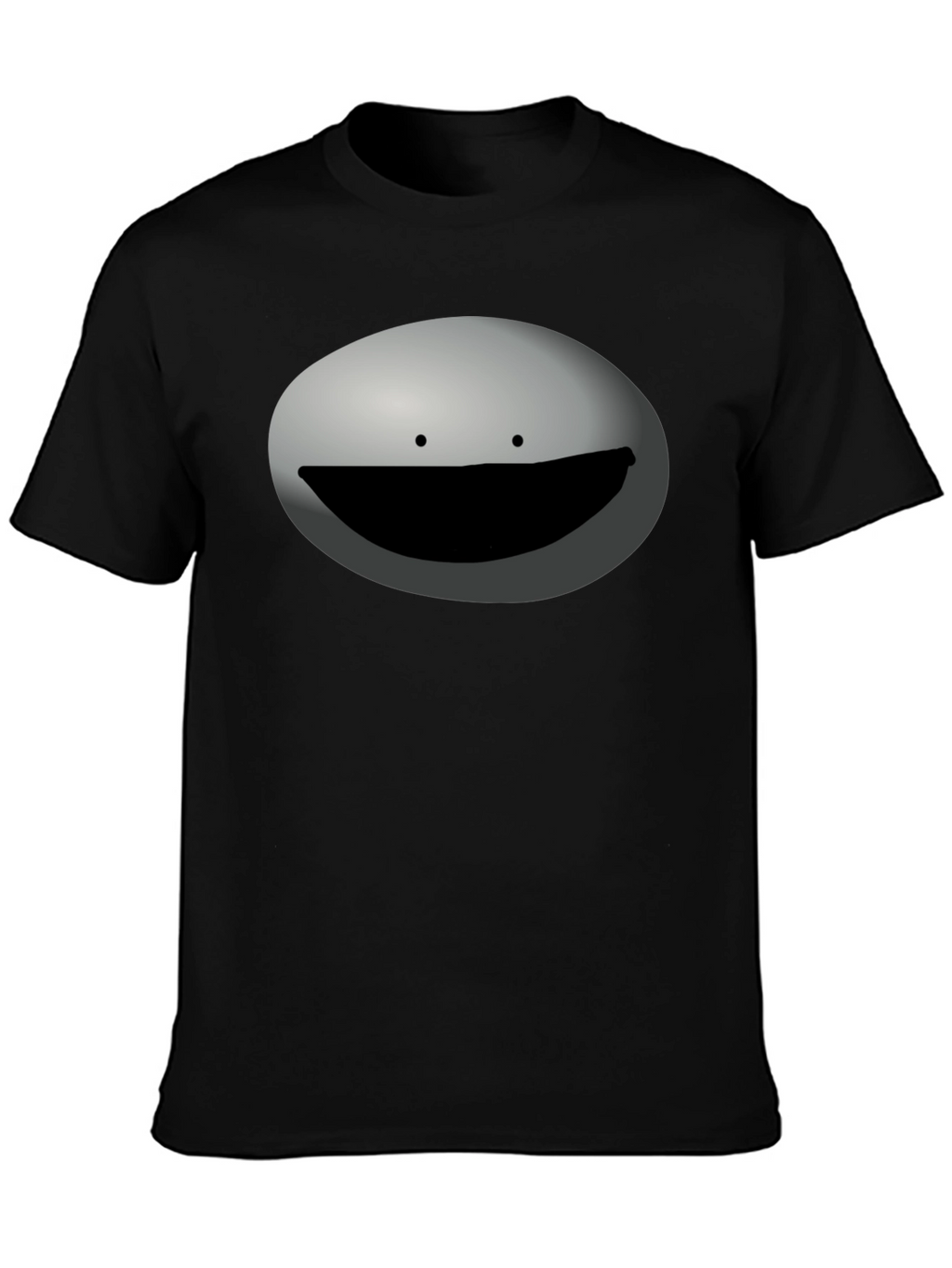 Funny Minimalist Face Black Graphic Tee