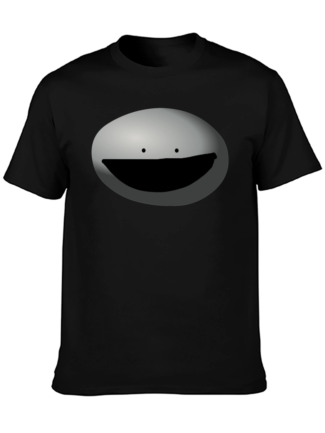Funny Minimalist Face Black Graphic Tee