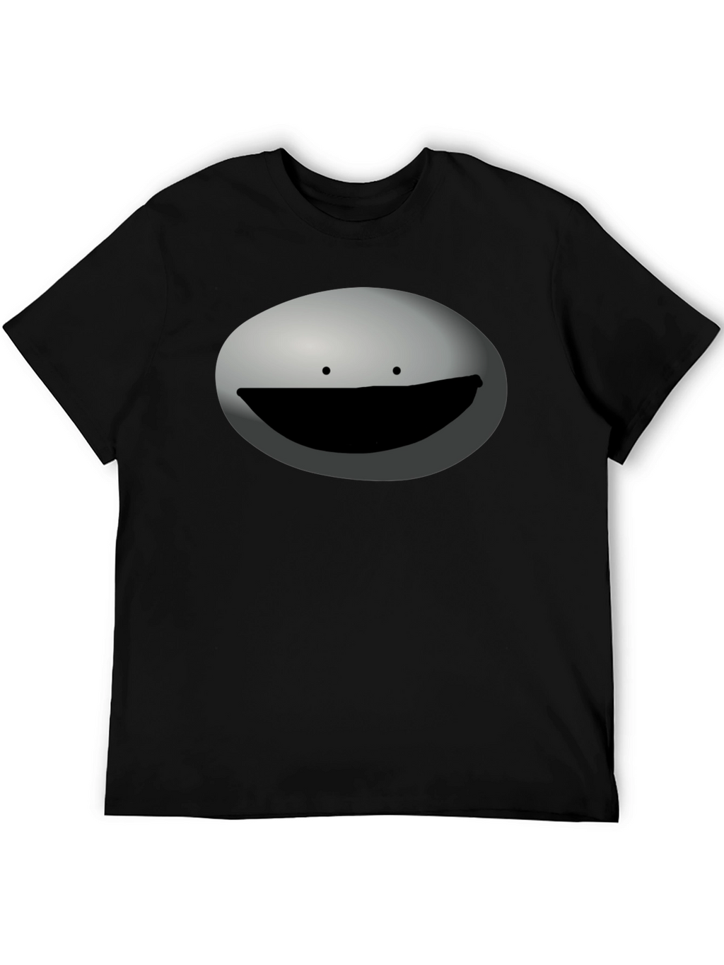 Funny Minimalist Face Black Graphic Tee