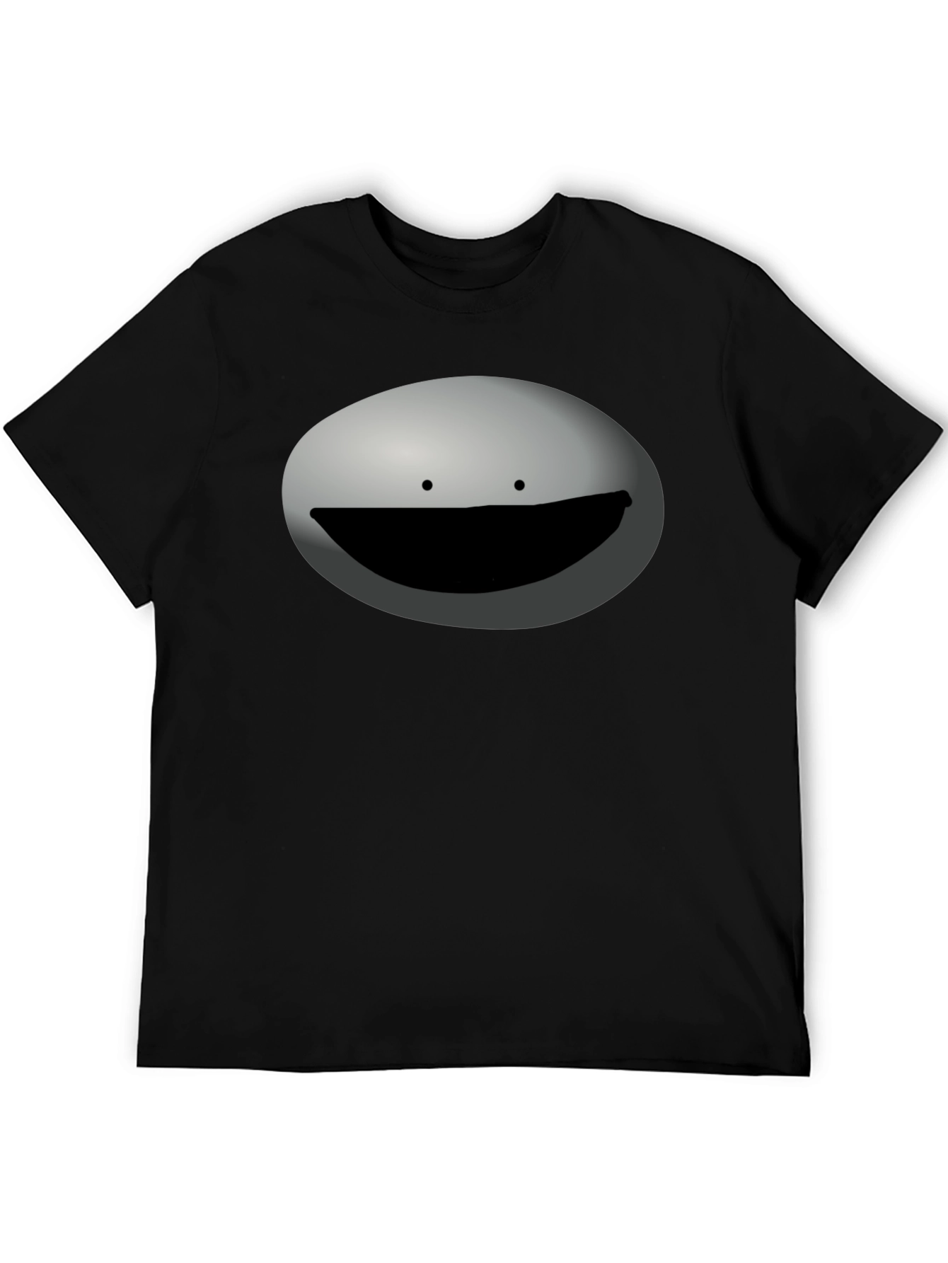 Funny Minimalist Face Black Graphic Tee