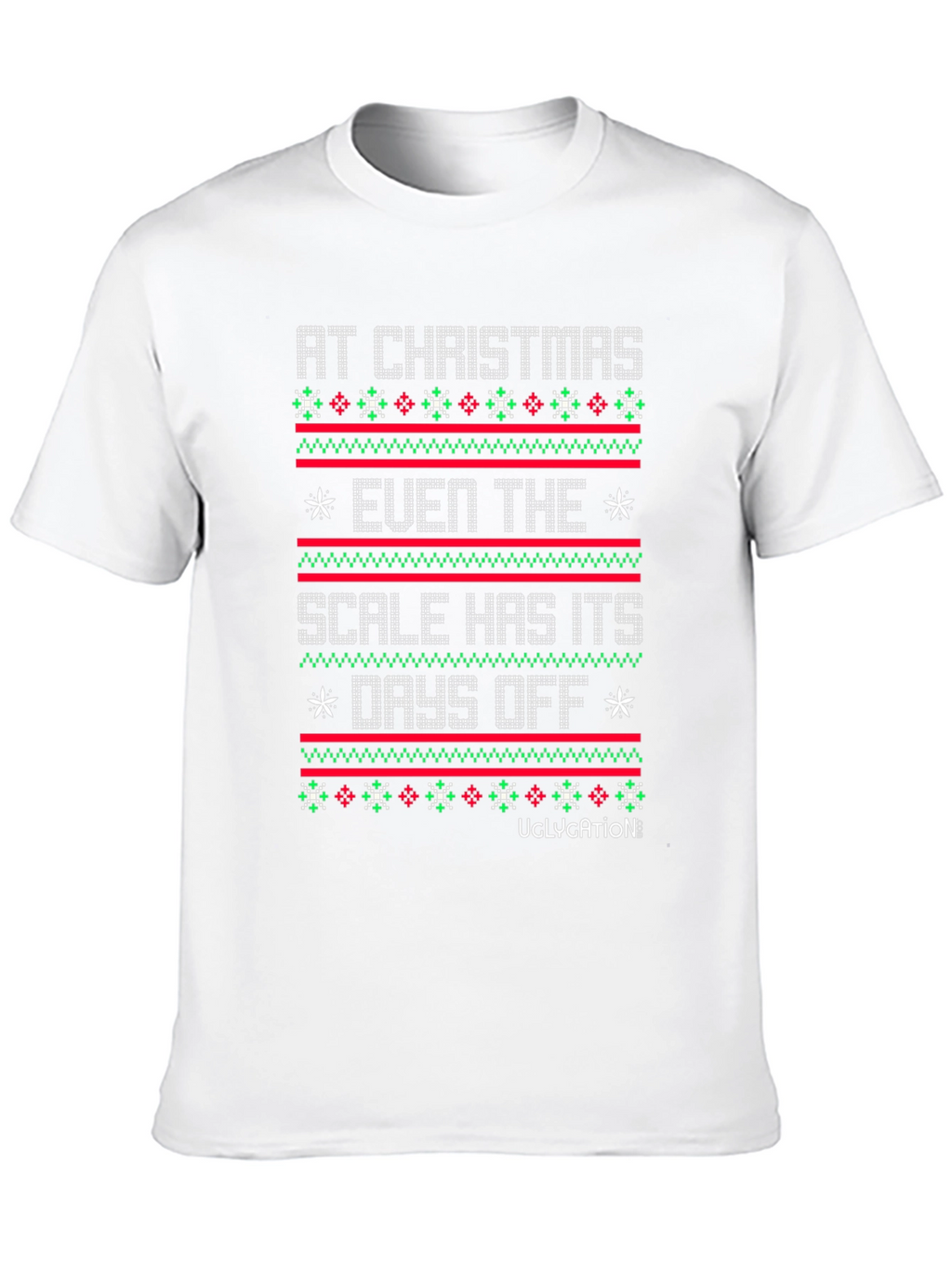Funny Christmas Scale Mens T-shirt