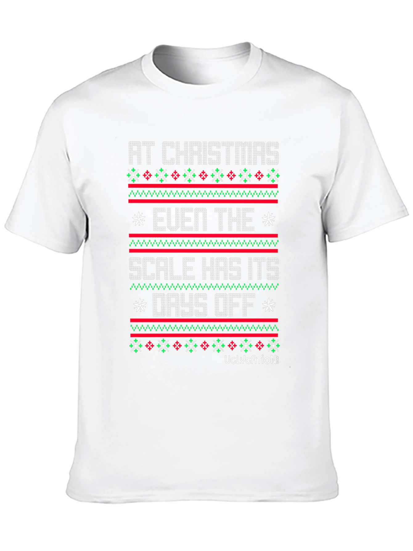 Funny Christmas Scale Mens T-shirt