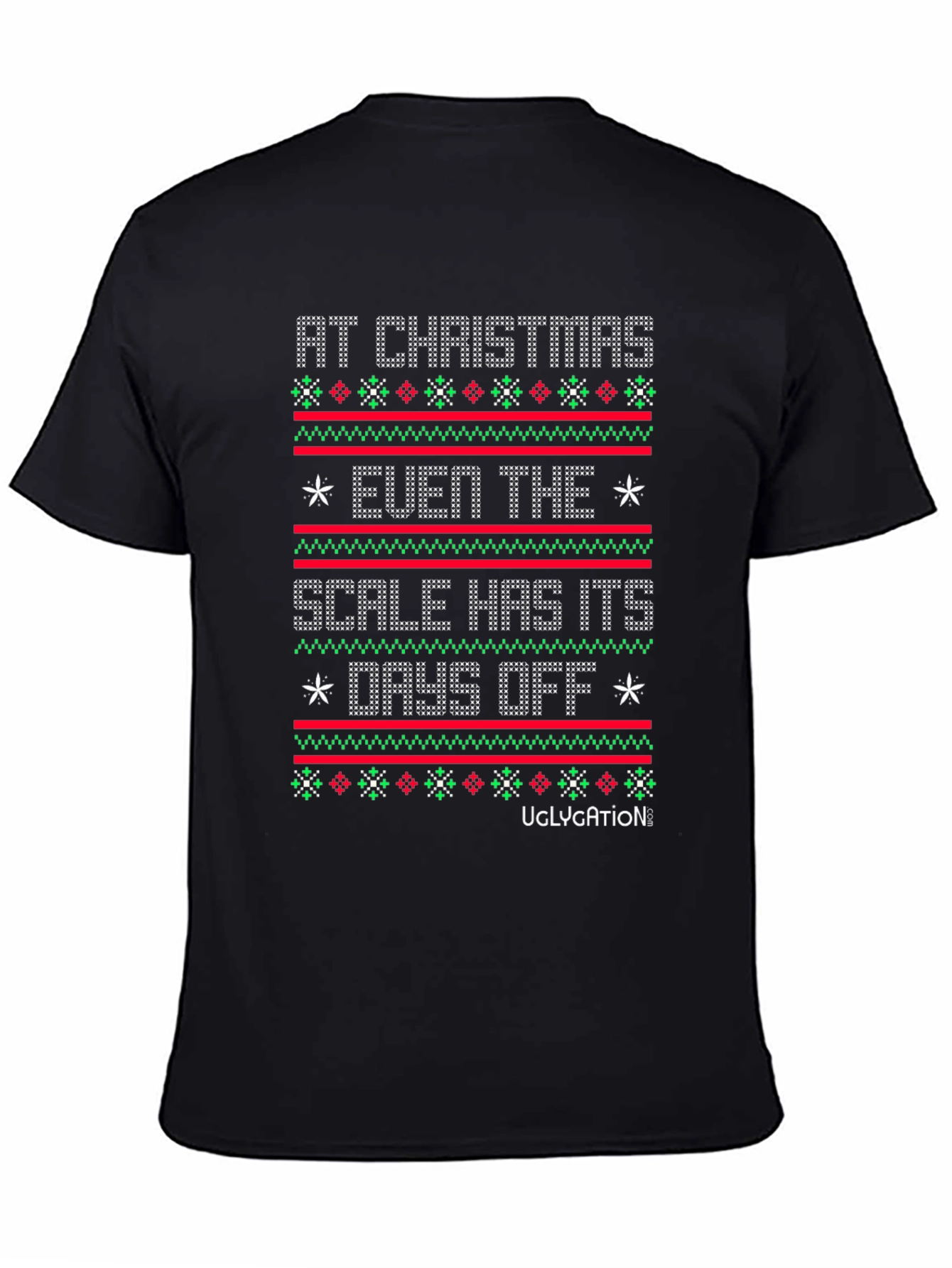 Funny Christmas Scale Mens T-shirt
