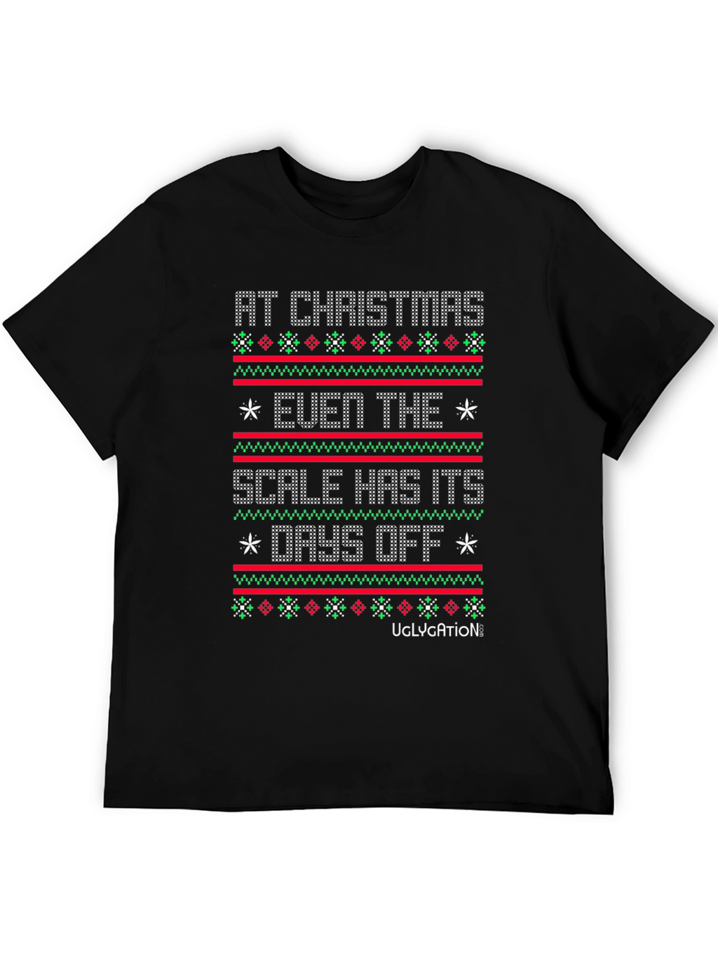 Funny Christmas Scale Mens T-shirt