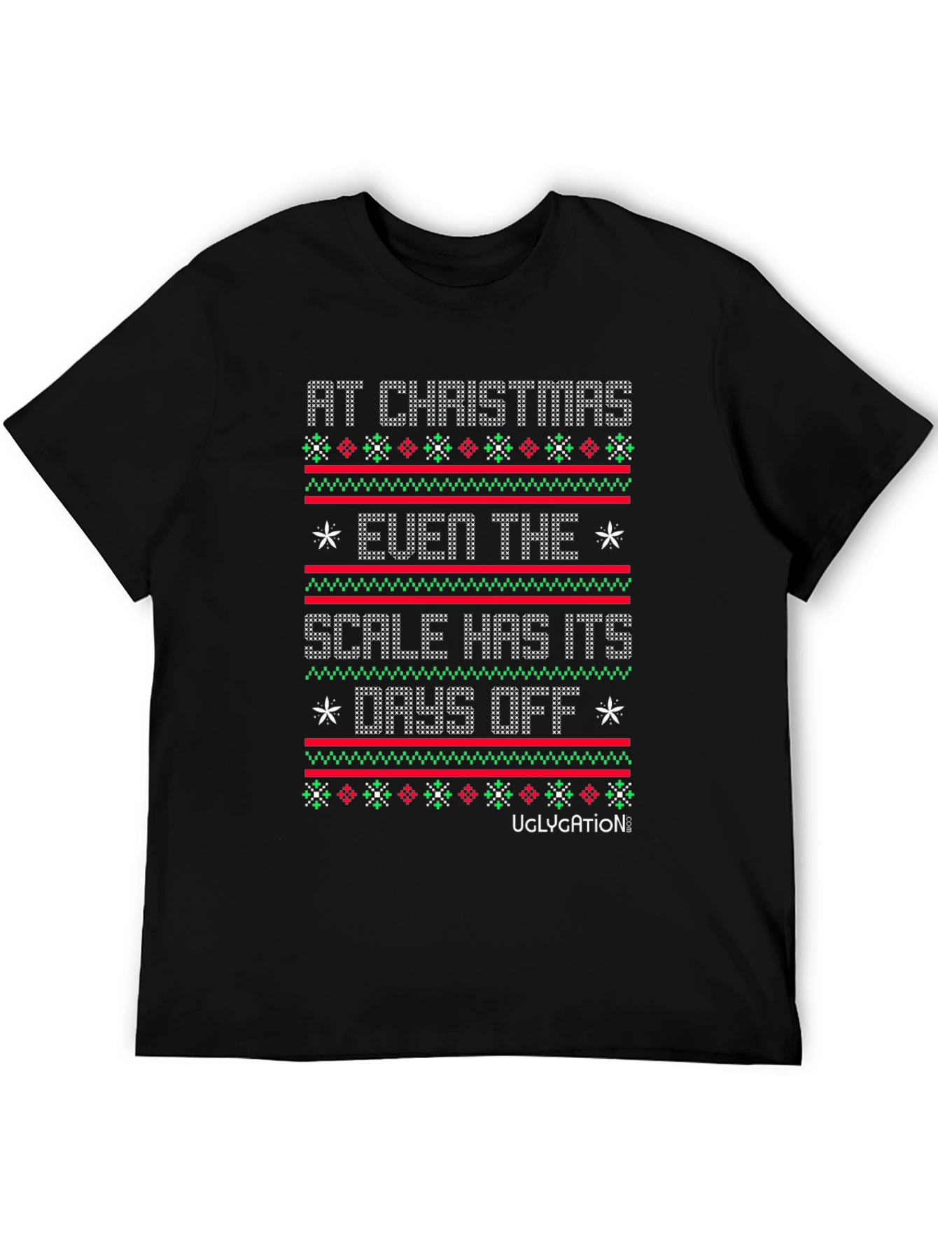 Funny Christmas Scale Mens T-shirt