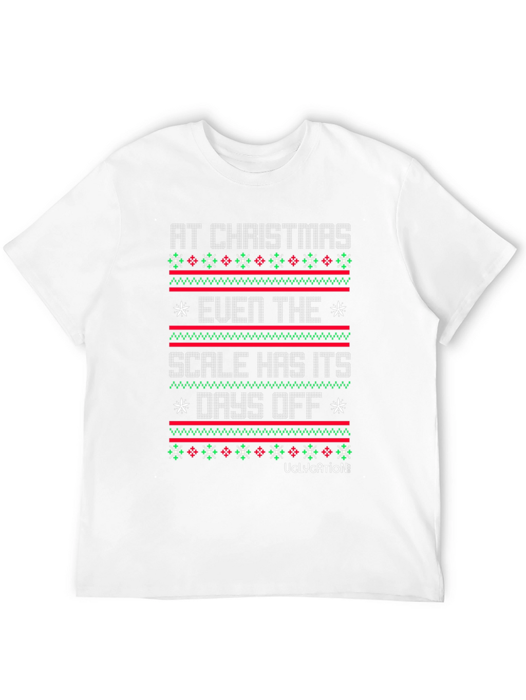Funny Christmas Scale Mens T-shirt