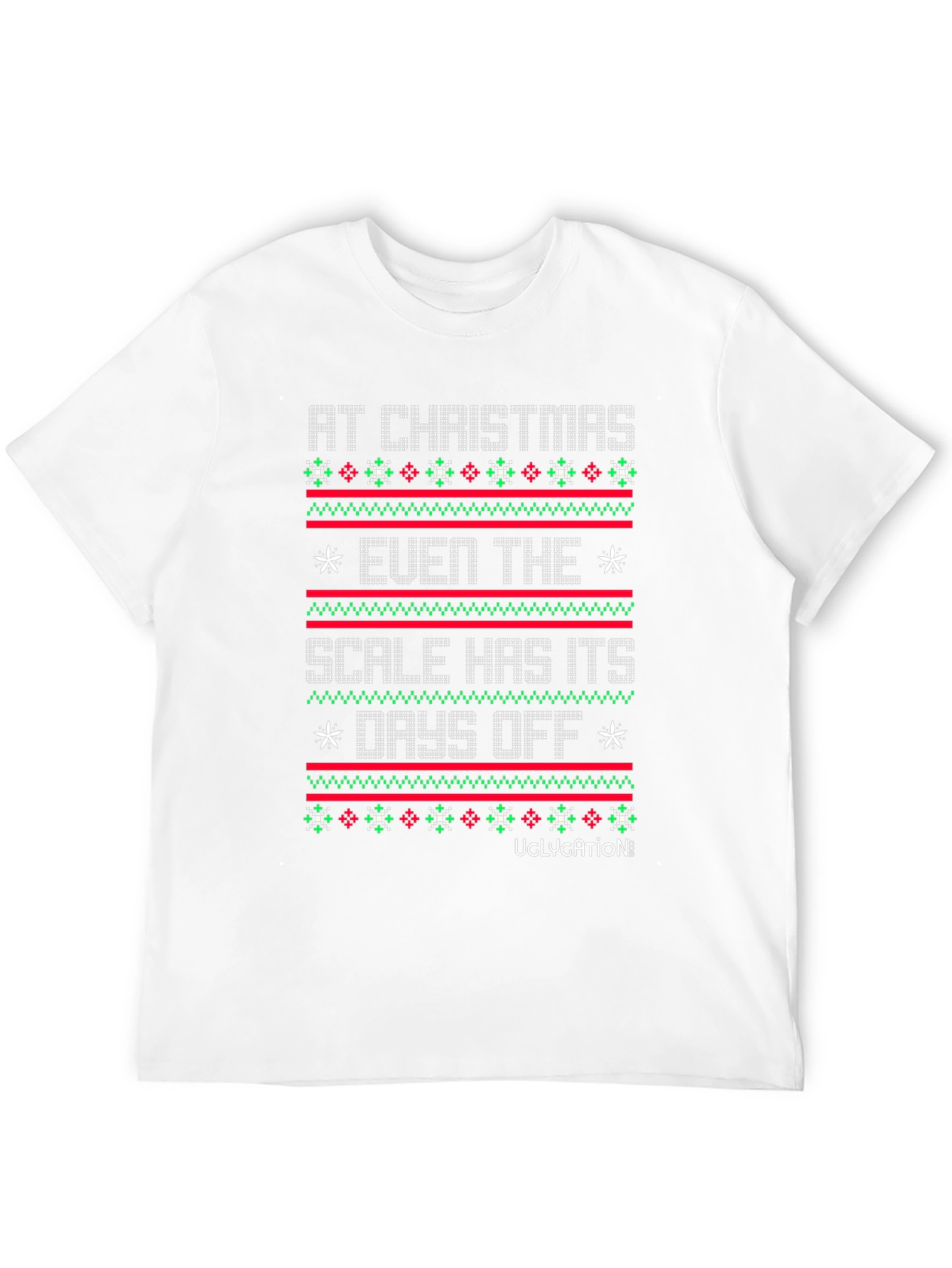 Funny Christmas Scale Mens T-shirt