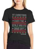 Funny Christmas Scale Mens T-shirt