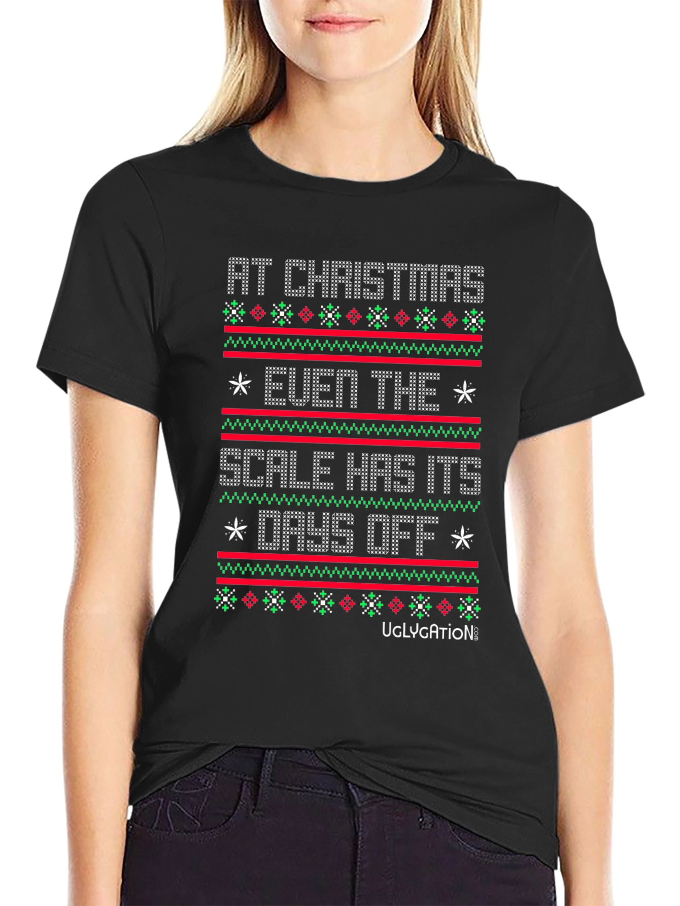 Funny Christmas Scale Mens T-shirt