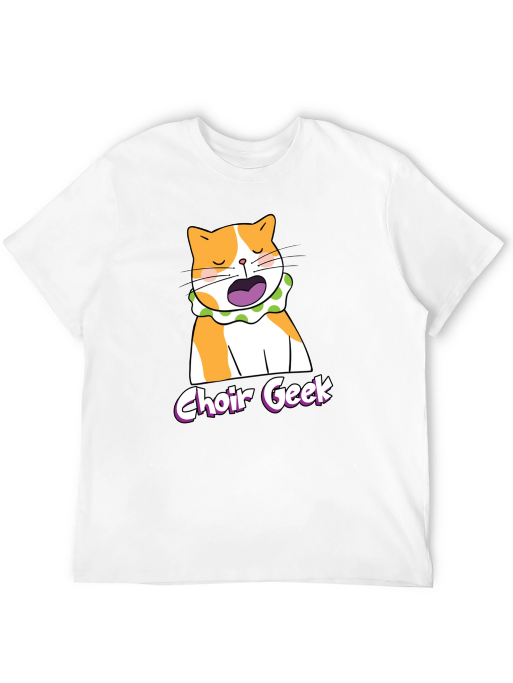 Choir Geek Cat T-Shirt - Black Funny Music Tee