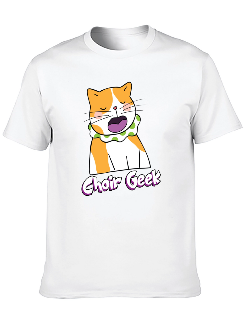 Choir Geek Cat T-Shirt - Black Funny Music Tee