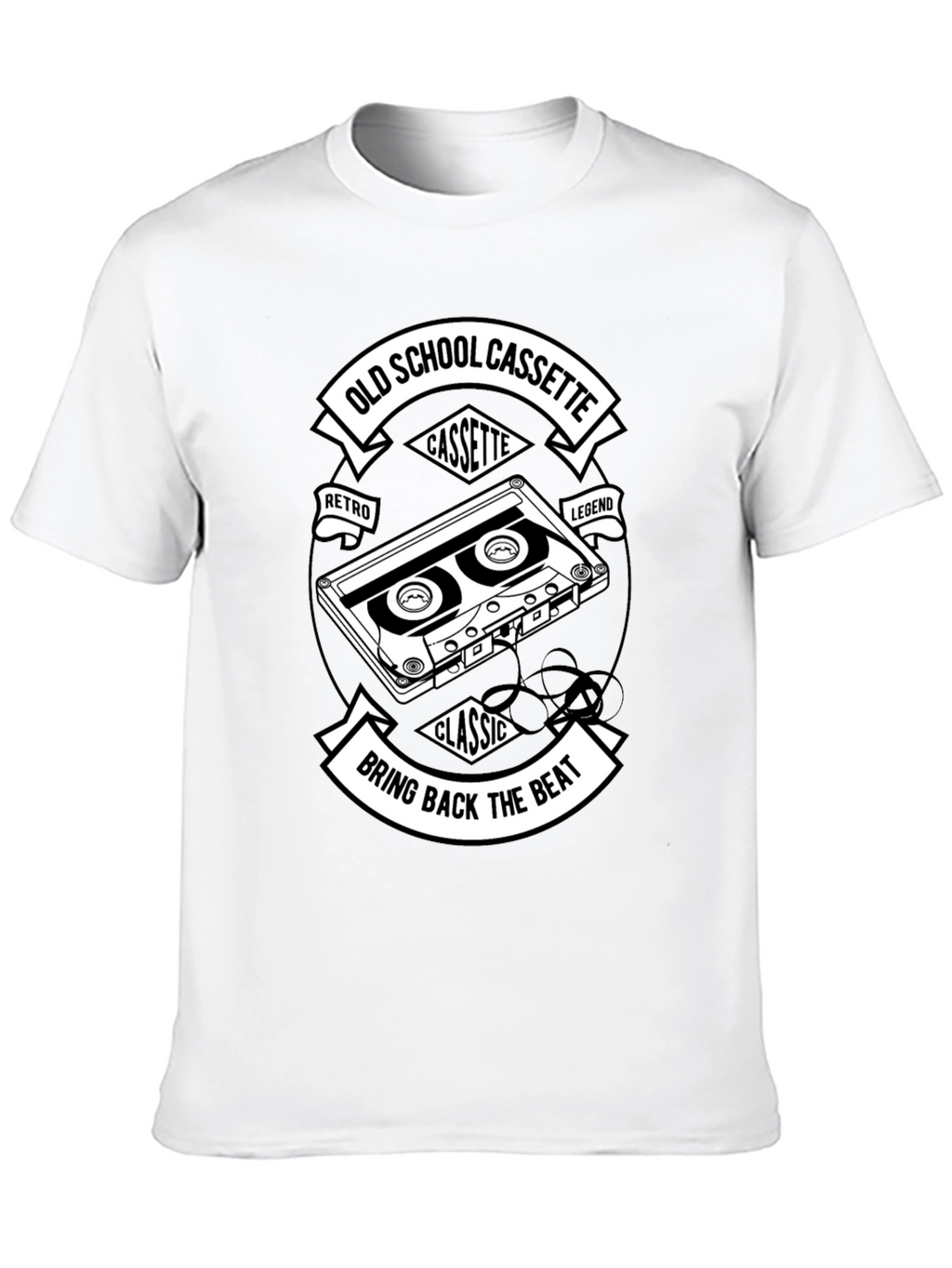 Old School Cassette Black T-Shirt - Retro Music Lover