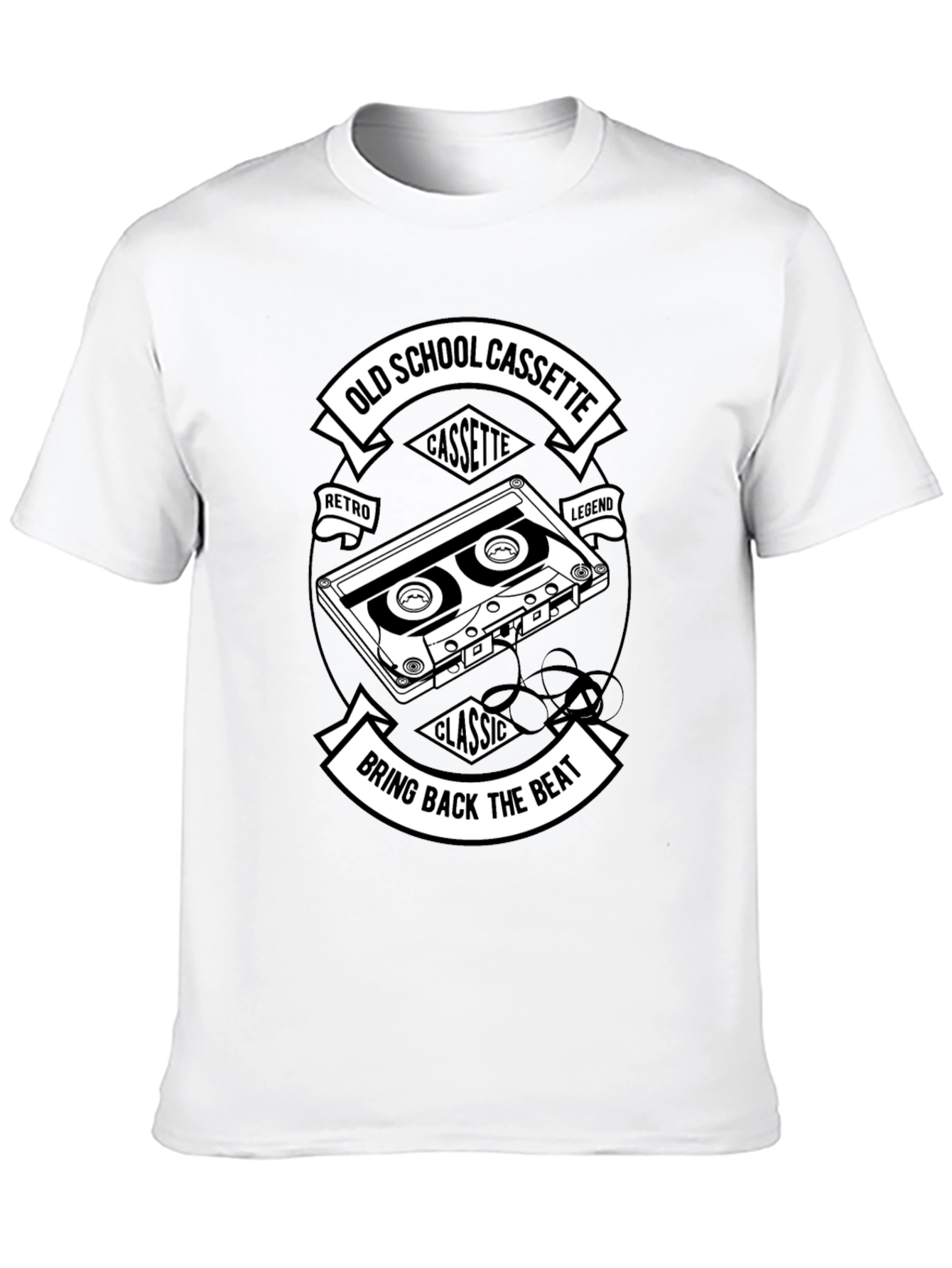 Old School Cassette Black T-Shirt - Retro Music Lover