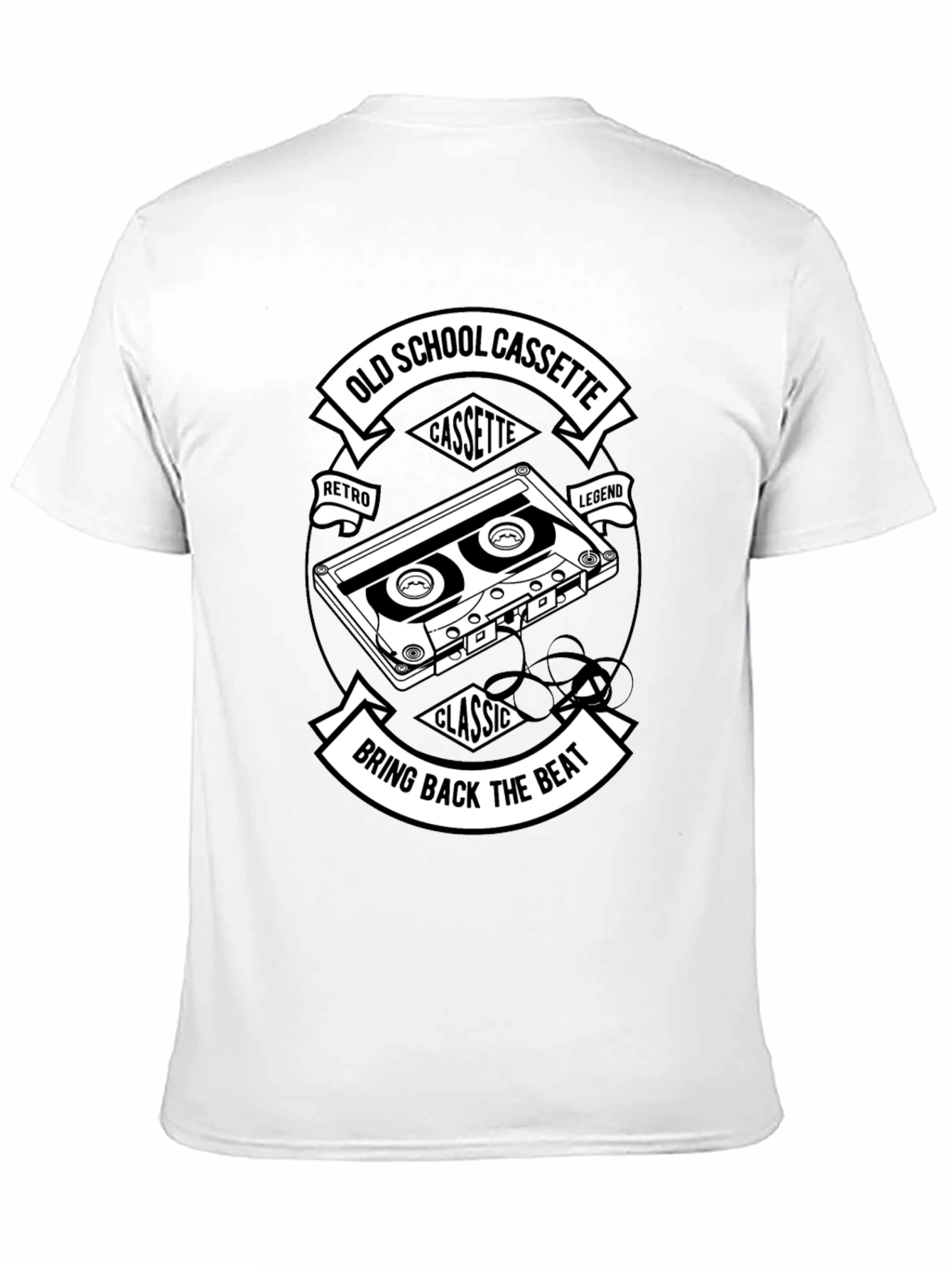 Old School Cassette Black T-Shirt - Retro Music Lover