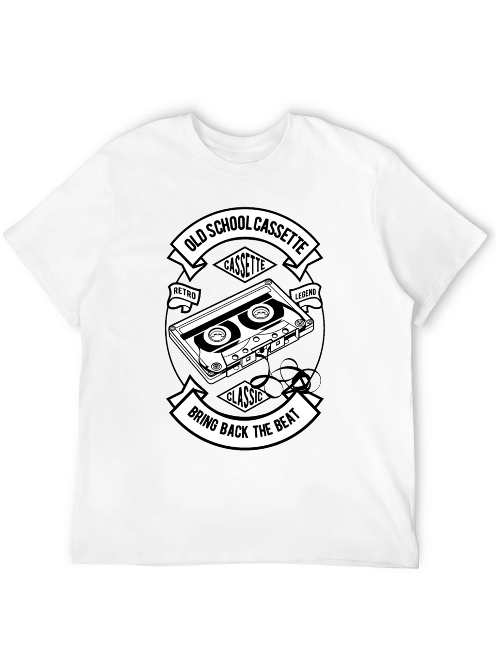 Old School Cassette Black T-Shirt - Retro Music Lover