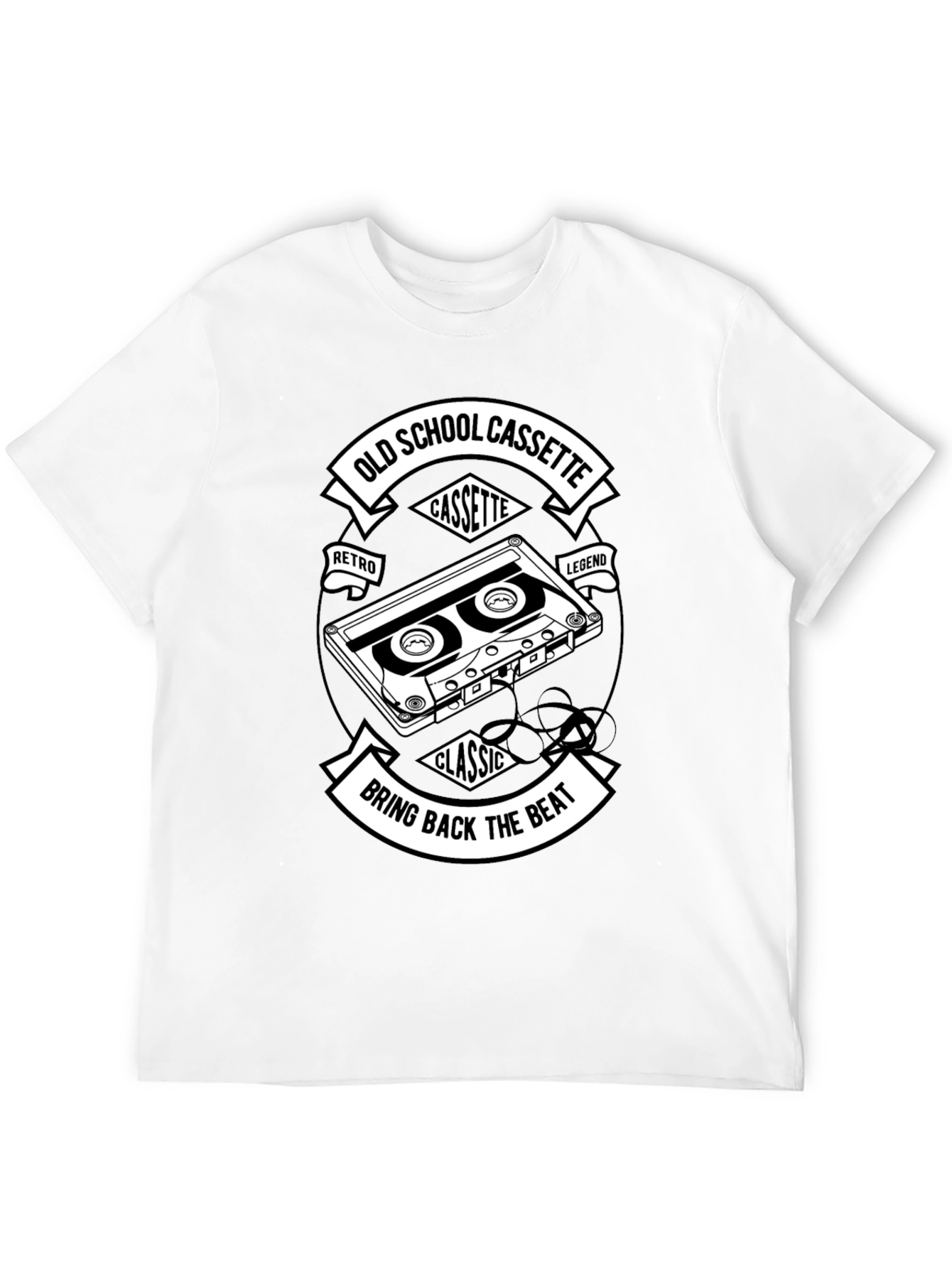 Old School Cassette Black T-Shirt - Retro Music Lover