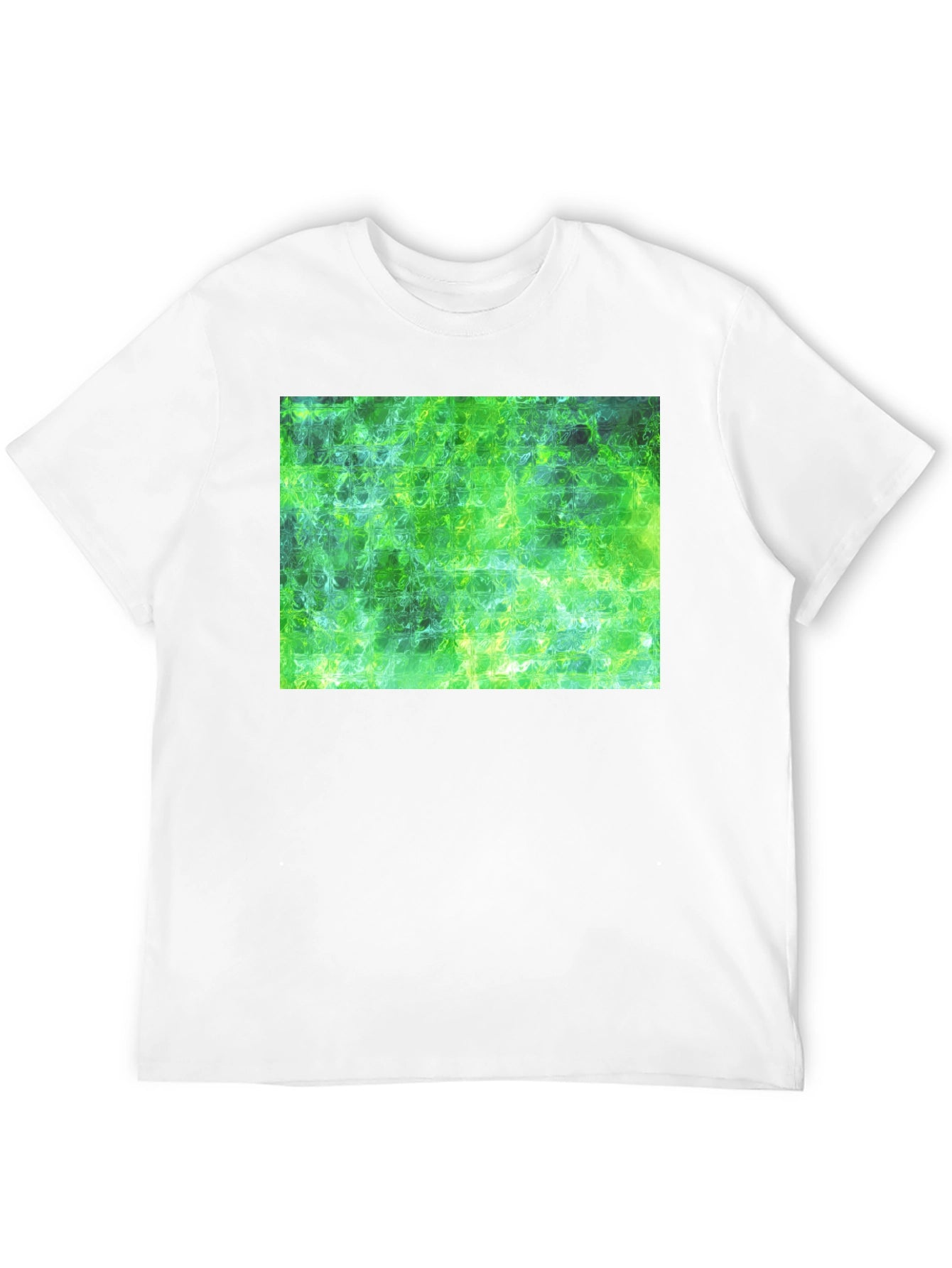 Green Abstract T-Shirt - Modern Art Tee